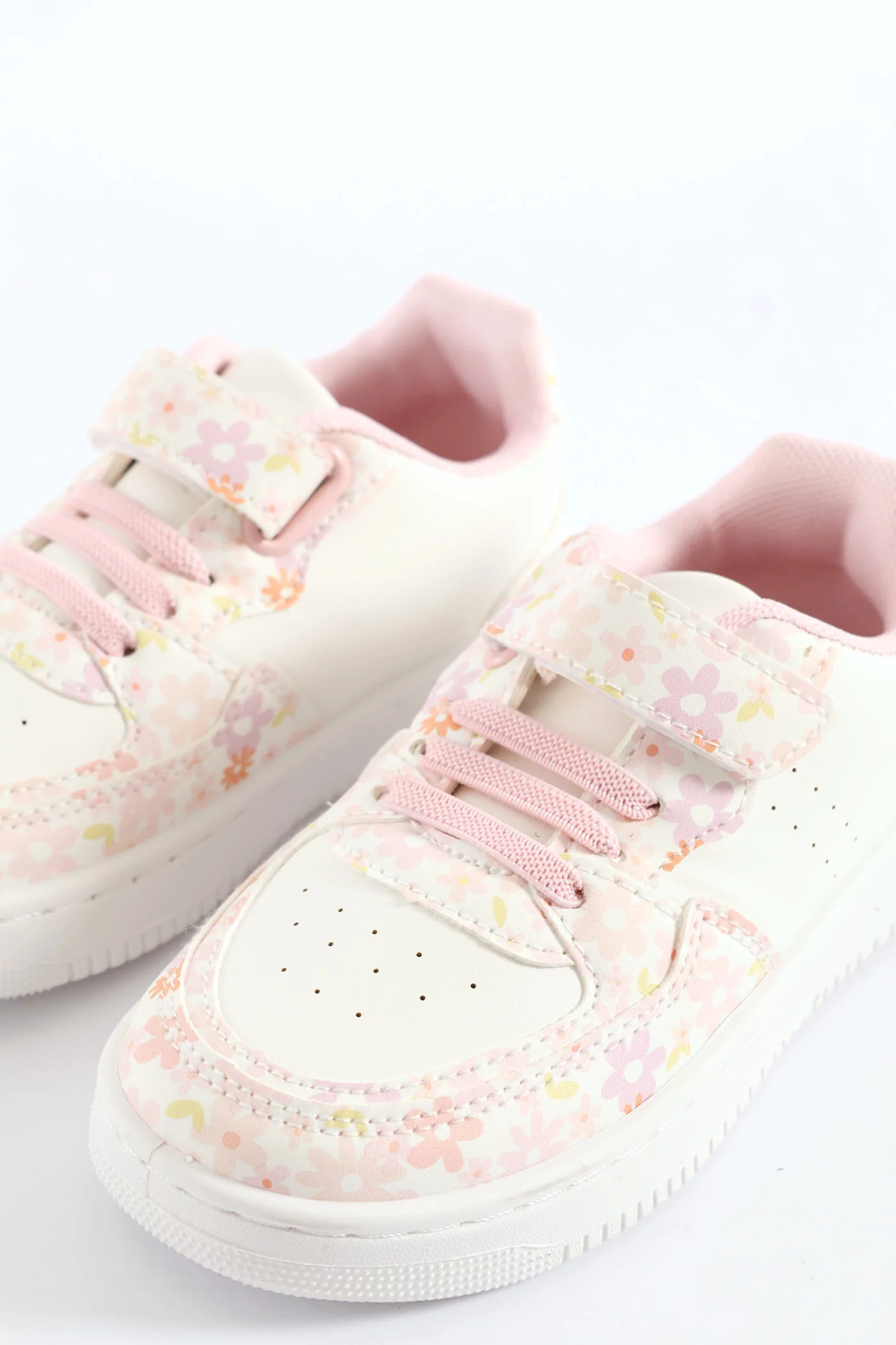 Pre-Girls Floral Court Sneaker - Pink - Image 2
