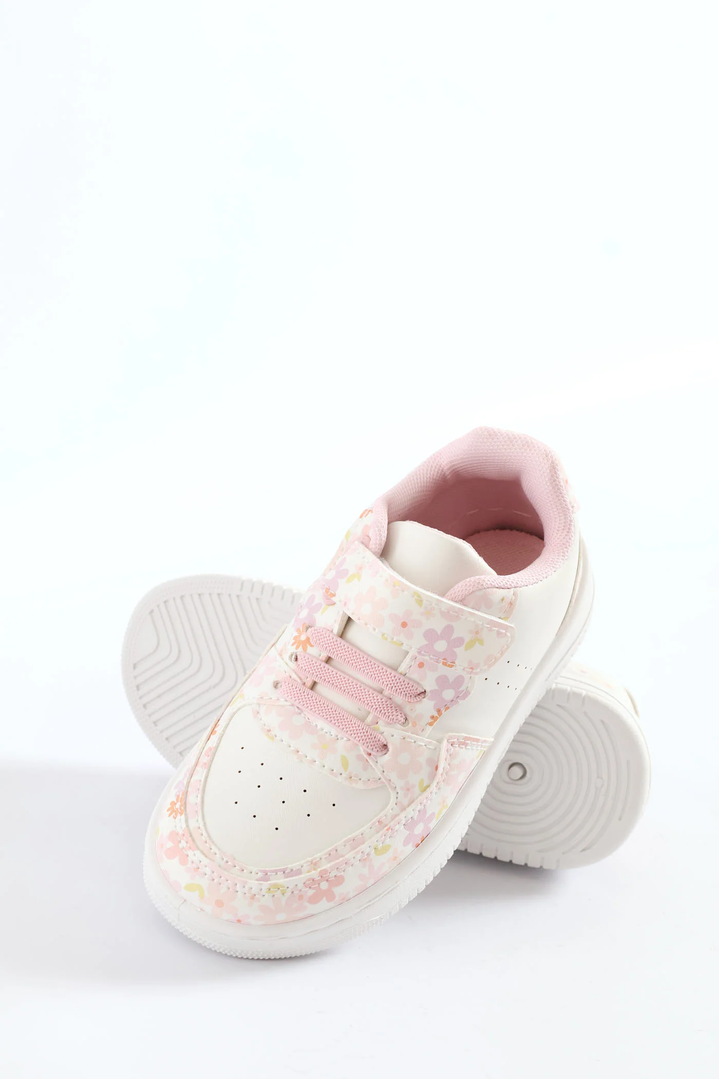 Pre-Girls Floral Court Sneaker - Pink - Image 3