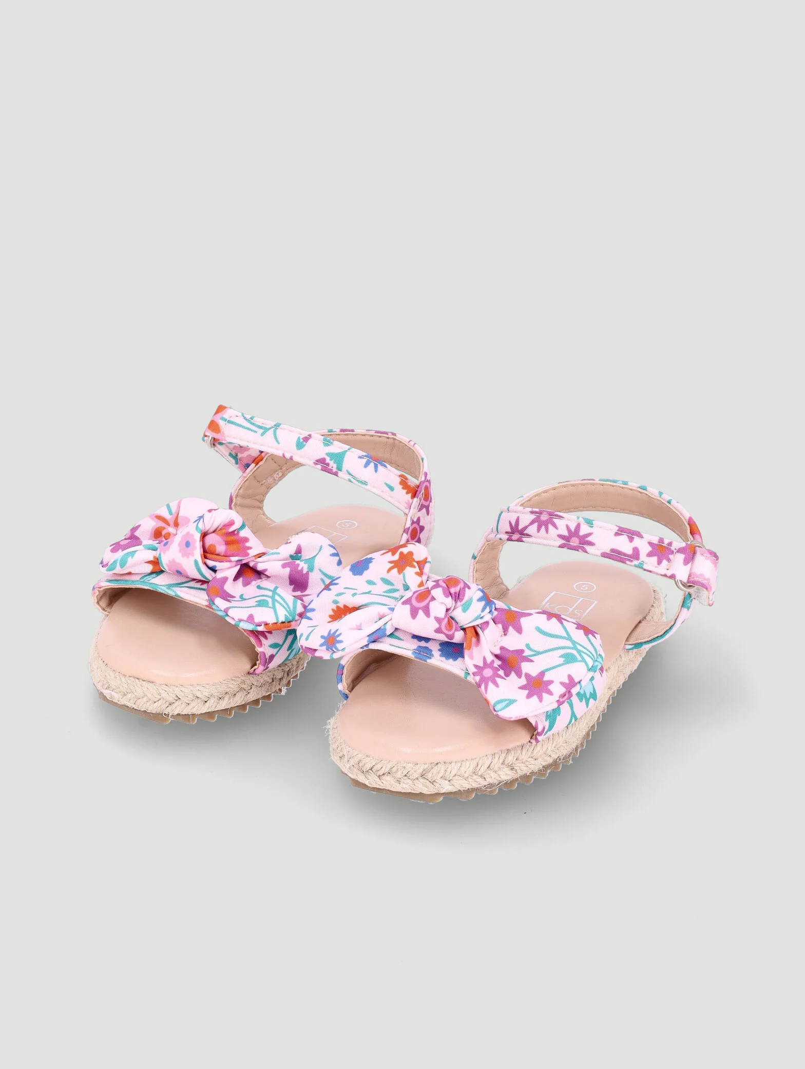 Pre-Girls Floral Espadrille Sandal - Multi - Image 3