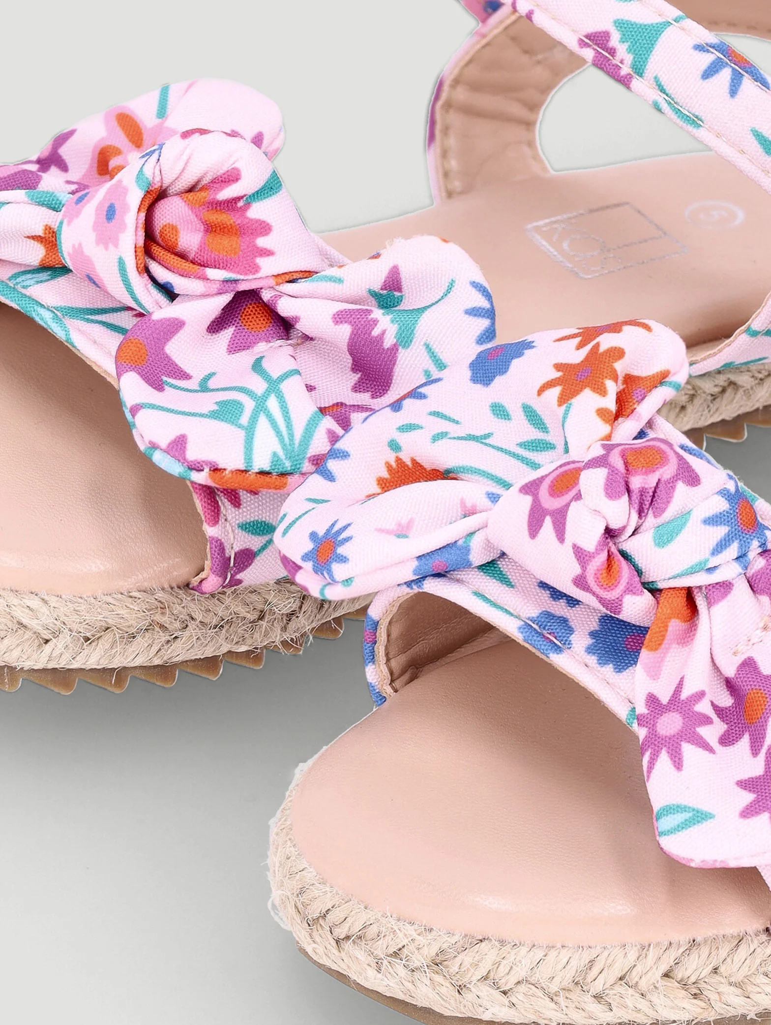 Pre-Girls Floral Espadrille Sandal - Multi - Image 6