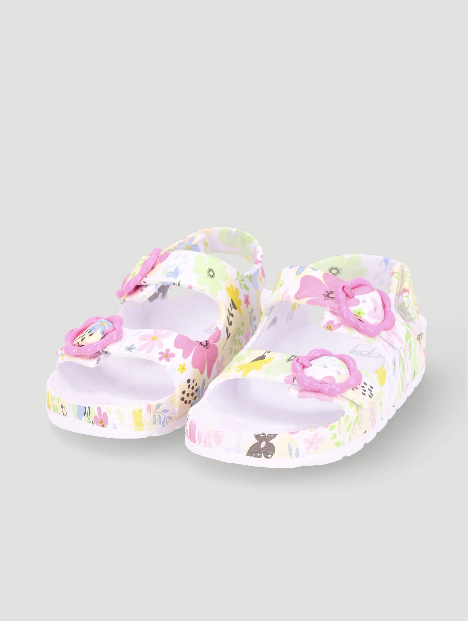 Pre-Girls Floral Molded Health Sandal - Multi - Image 3