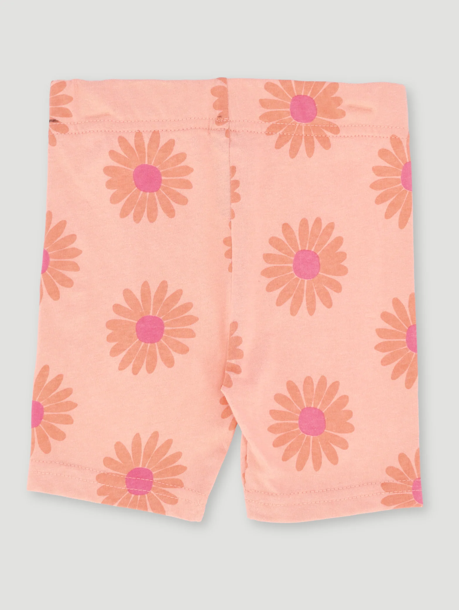 Pre-Girls Floral Print Cycle Short - Peach - Image 2