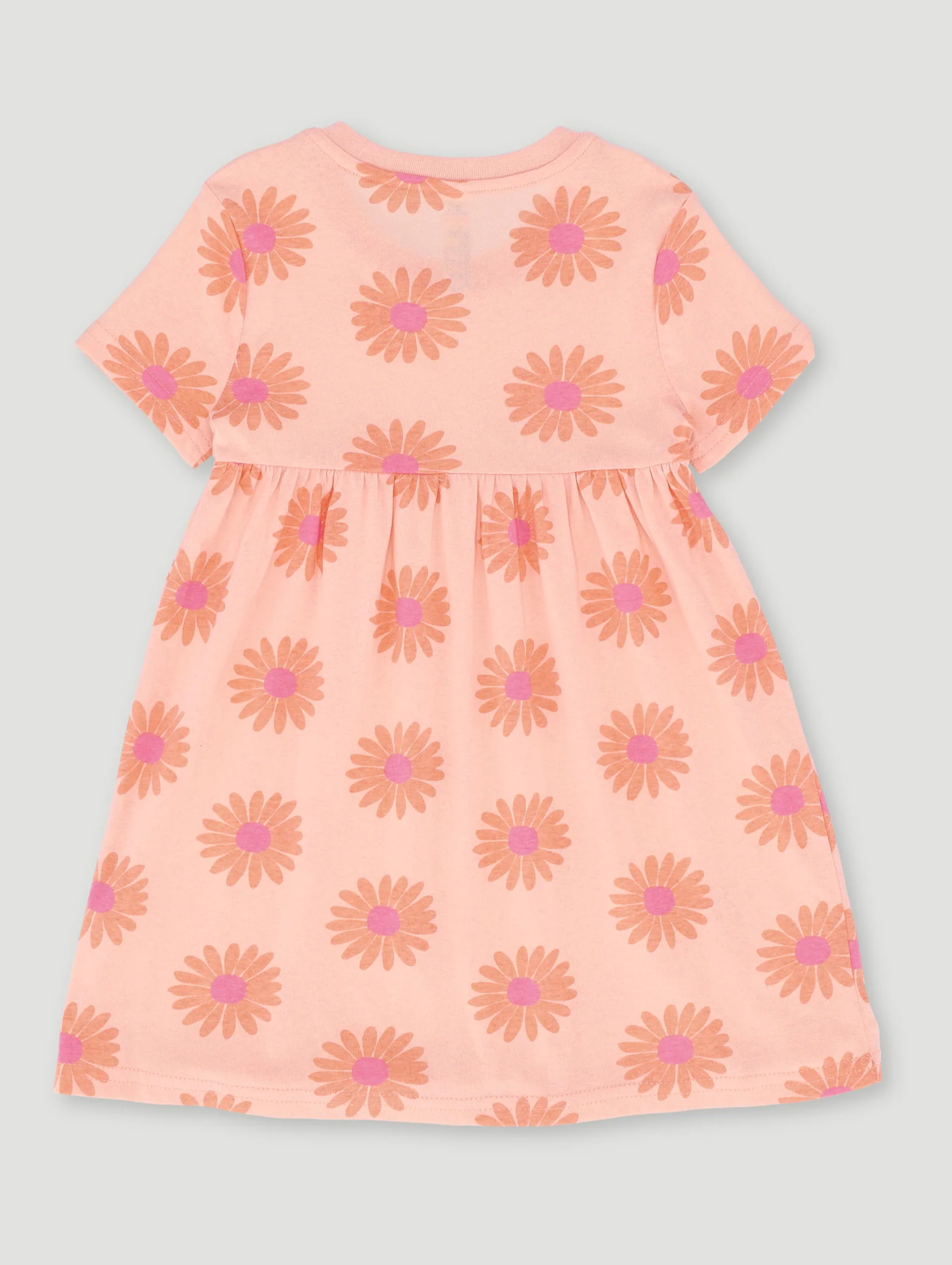 Pre-Girls Floral Print Dress - Peach - Image 2