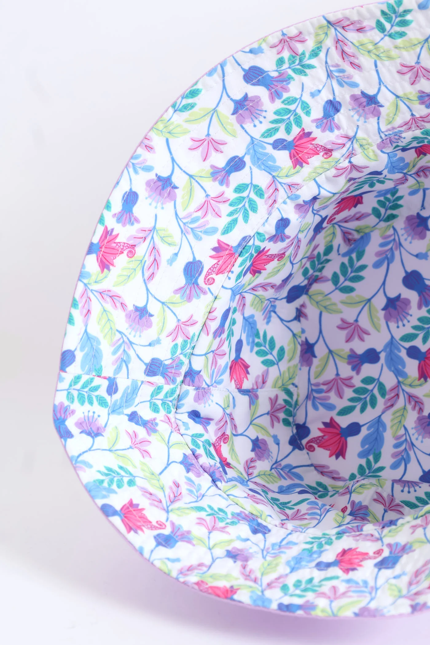Floral Reversable Bucket Hat - Lilac - Image 2