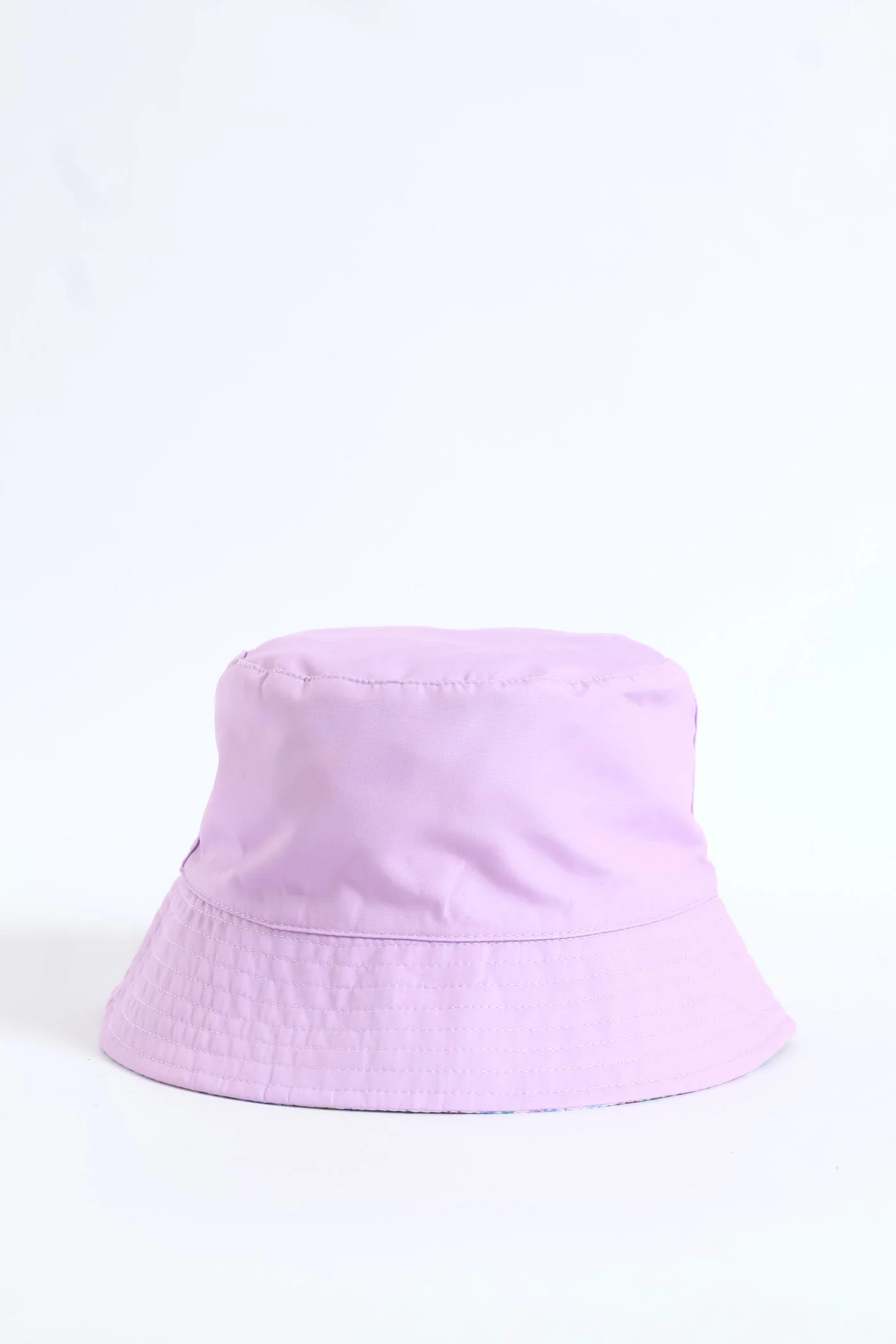 Floral Reversable Bucket Hat - Lilac - Image 3