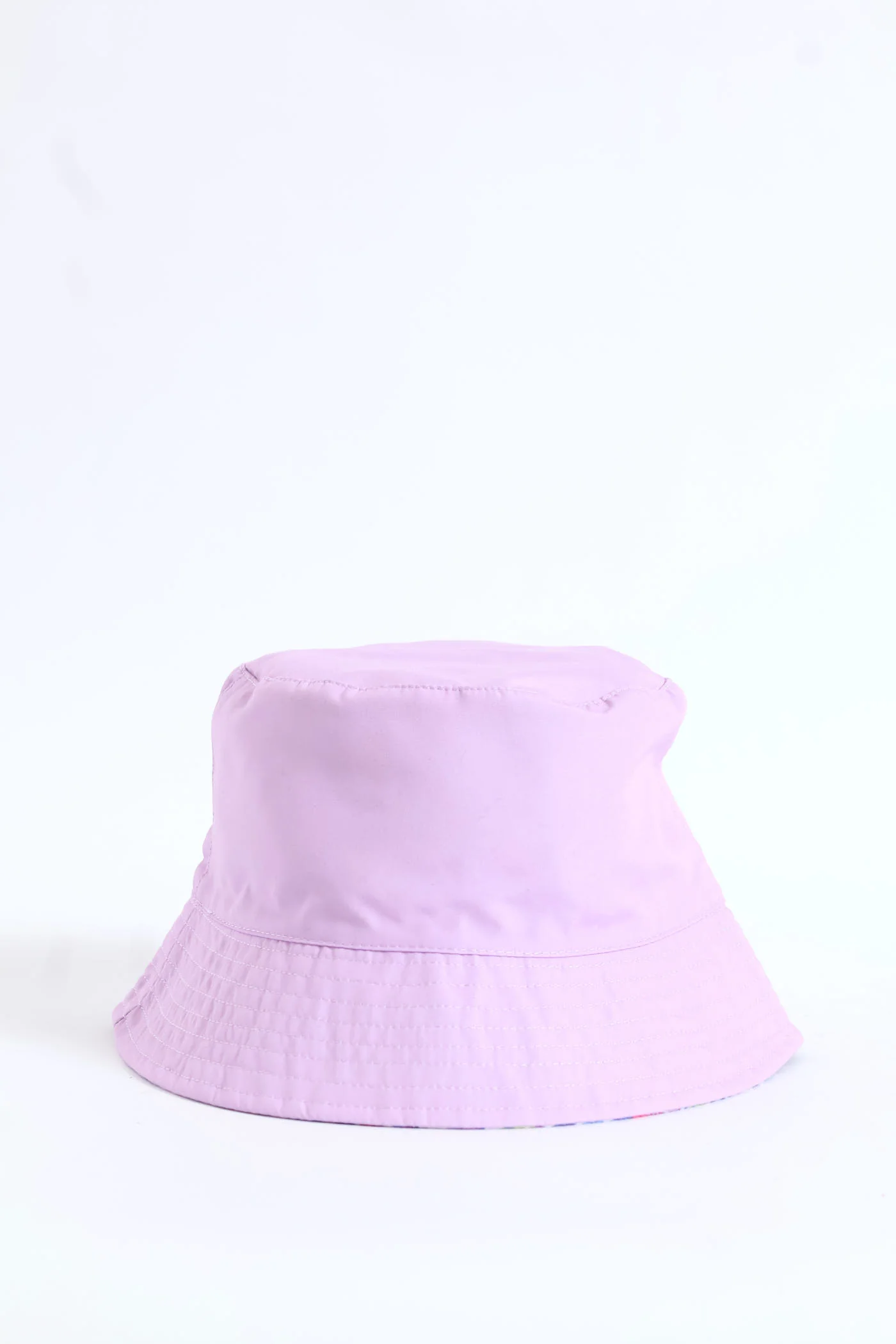 Floral Reversable Bucket Hat - Lilac - Image 4