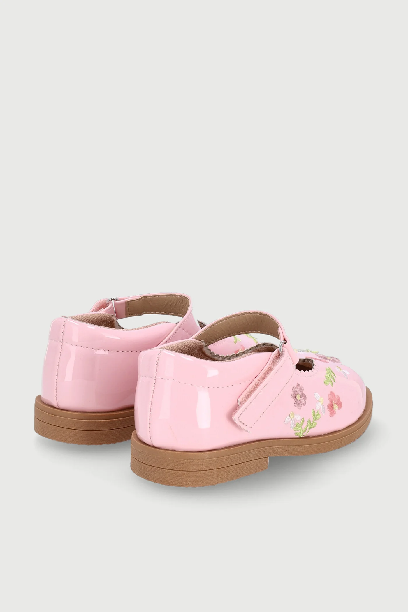 Pre-Girls Flower Embroidered Shoe - Pink - Image 5