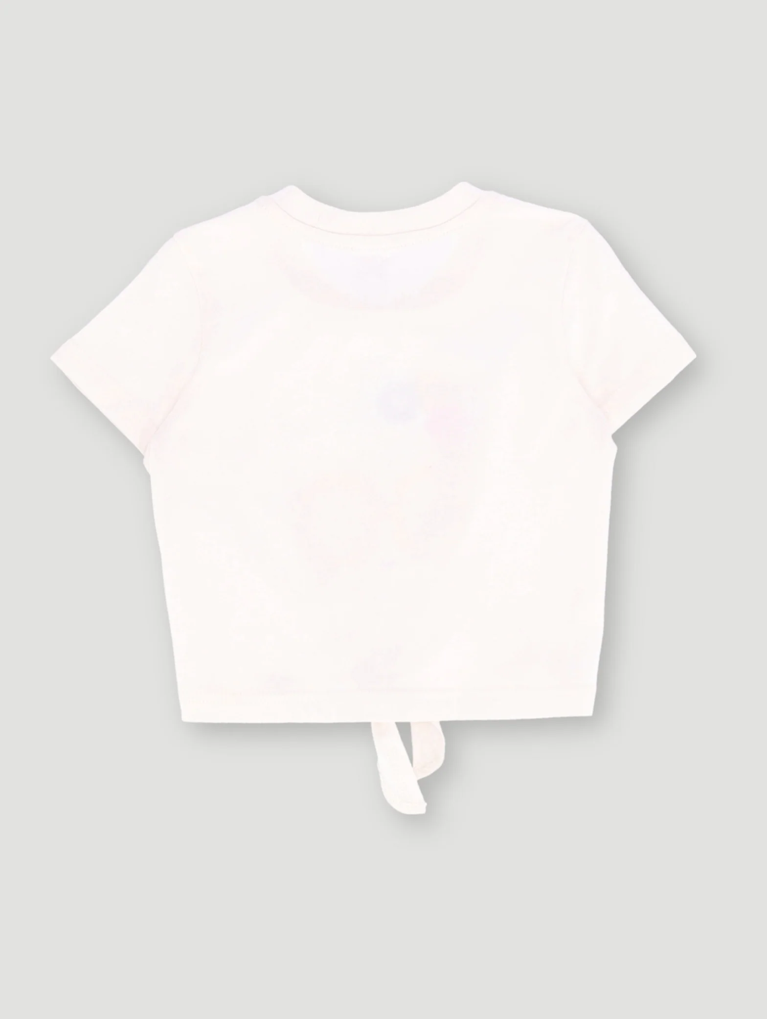 Pre-Girls Flower Glasses Tee With Tie Detail - Off White - Image 2