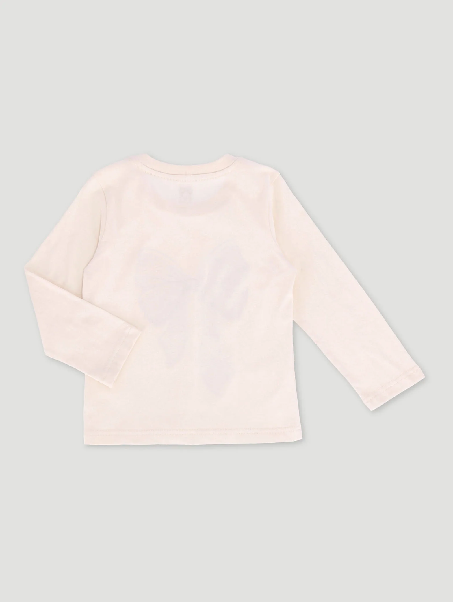Pre-Girls Frill Bow Cream Long Sleeve Top - Cream - Image 2