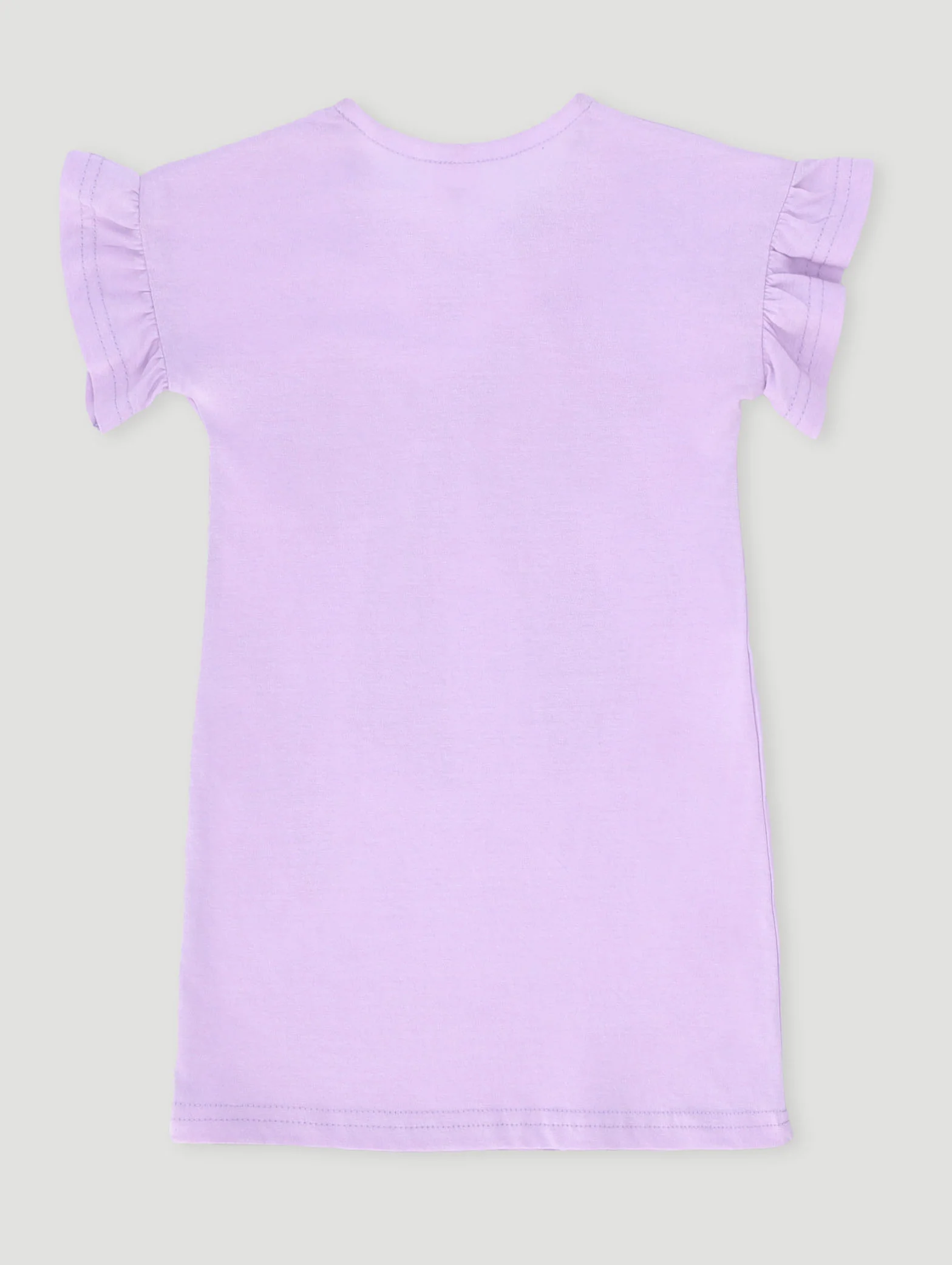 Pre-Girls Frill Sleeve Bow Sleep Dress - Lilac - Image 2