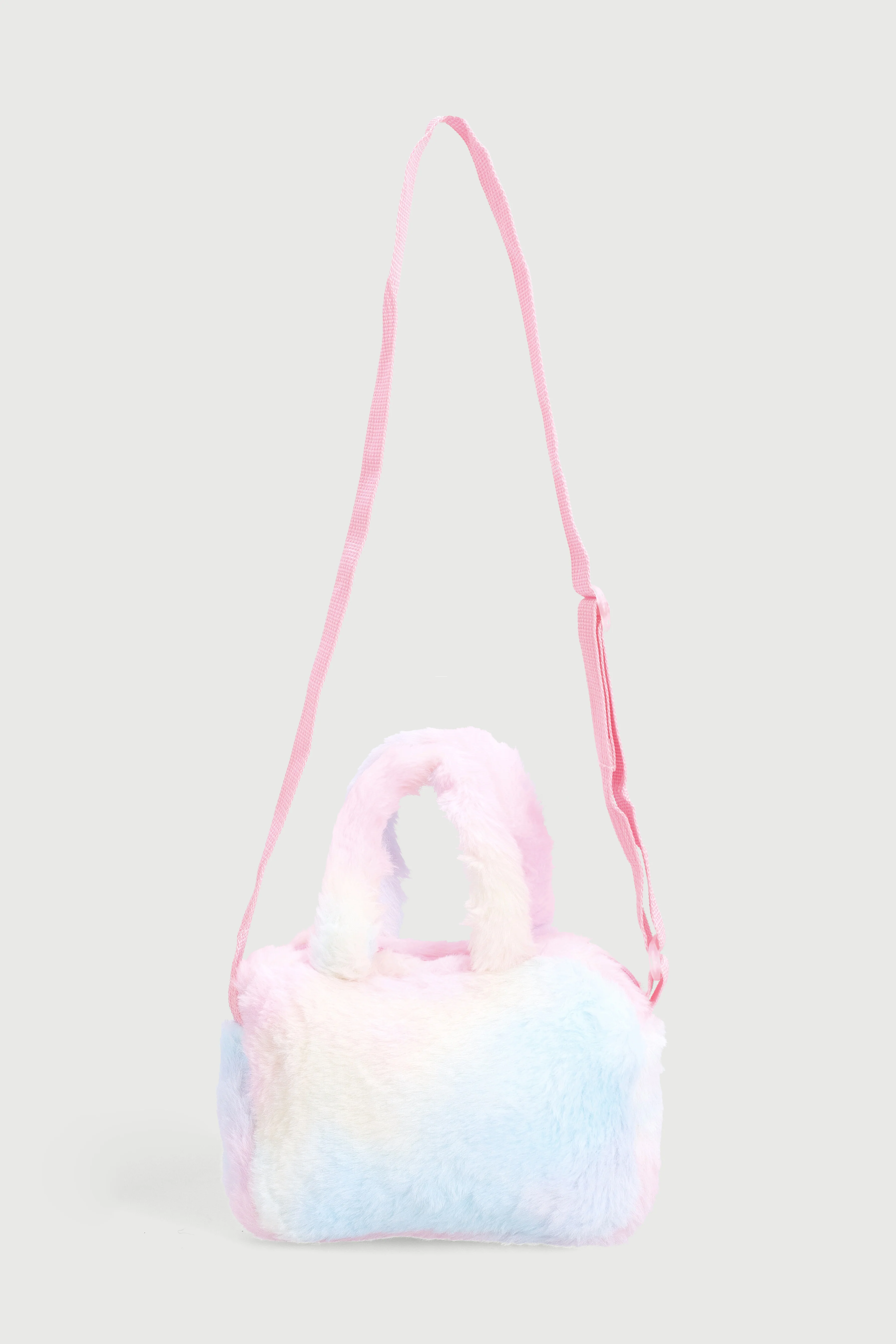 Pre-Girls Fur Trim Unicorn Sling Bag - Multi - Image 2