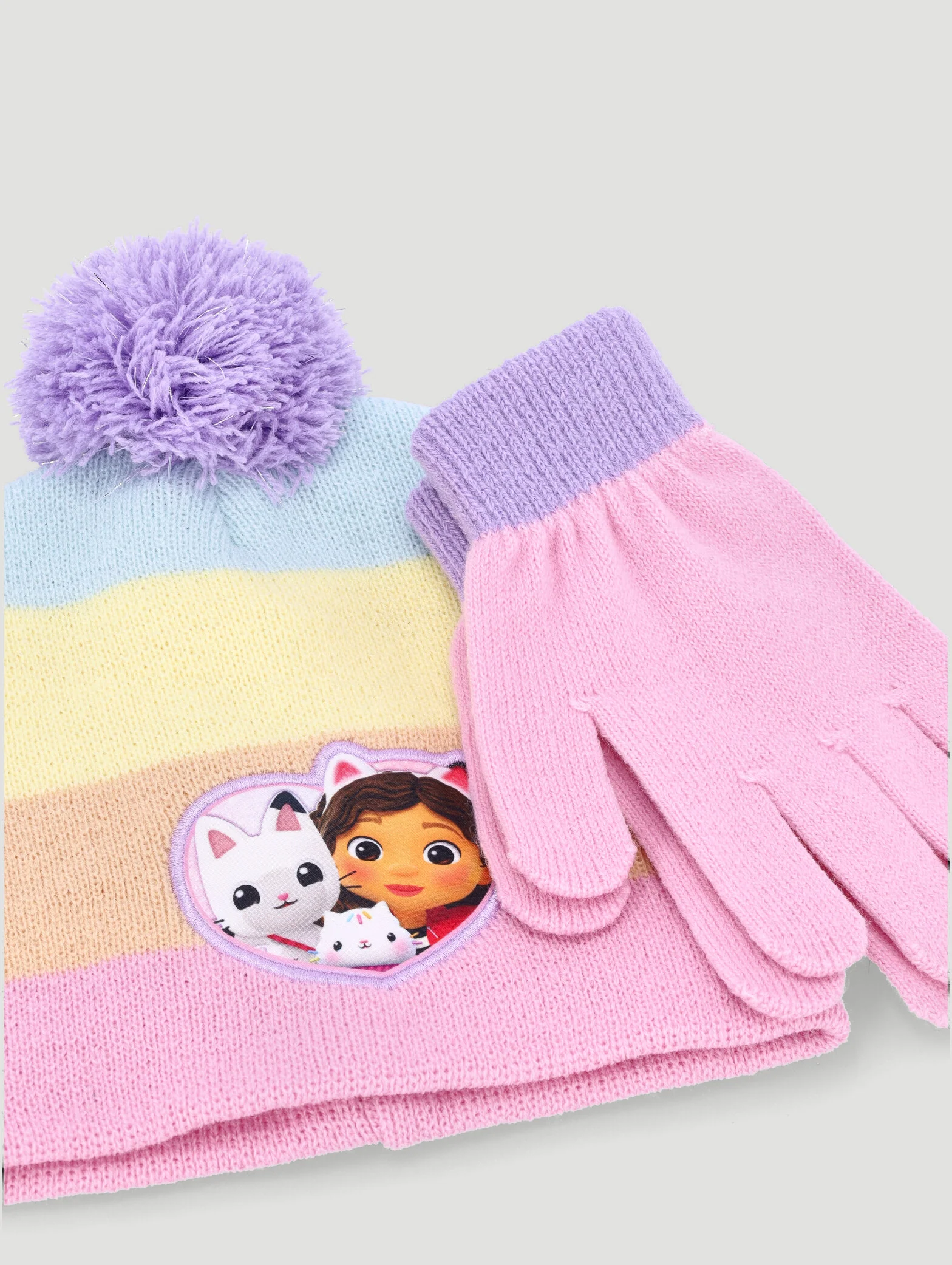 Pre-Girls Gabby's Dollhouse Beanie & Glove Set - Multi - Image 2