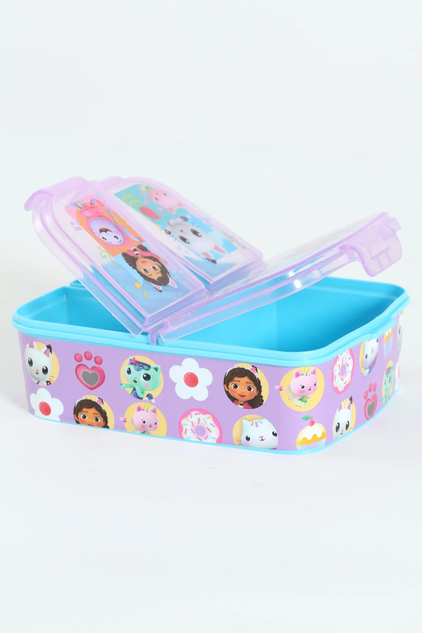 Pre-Girls Gabby's Dollhouse Multi Compartment Sandwhich Box - Lilac - Image 2