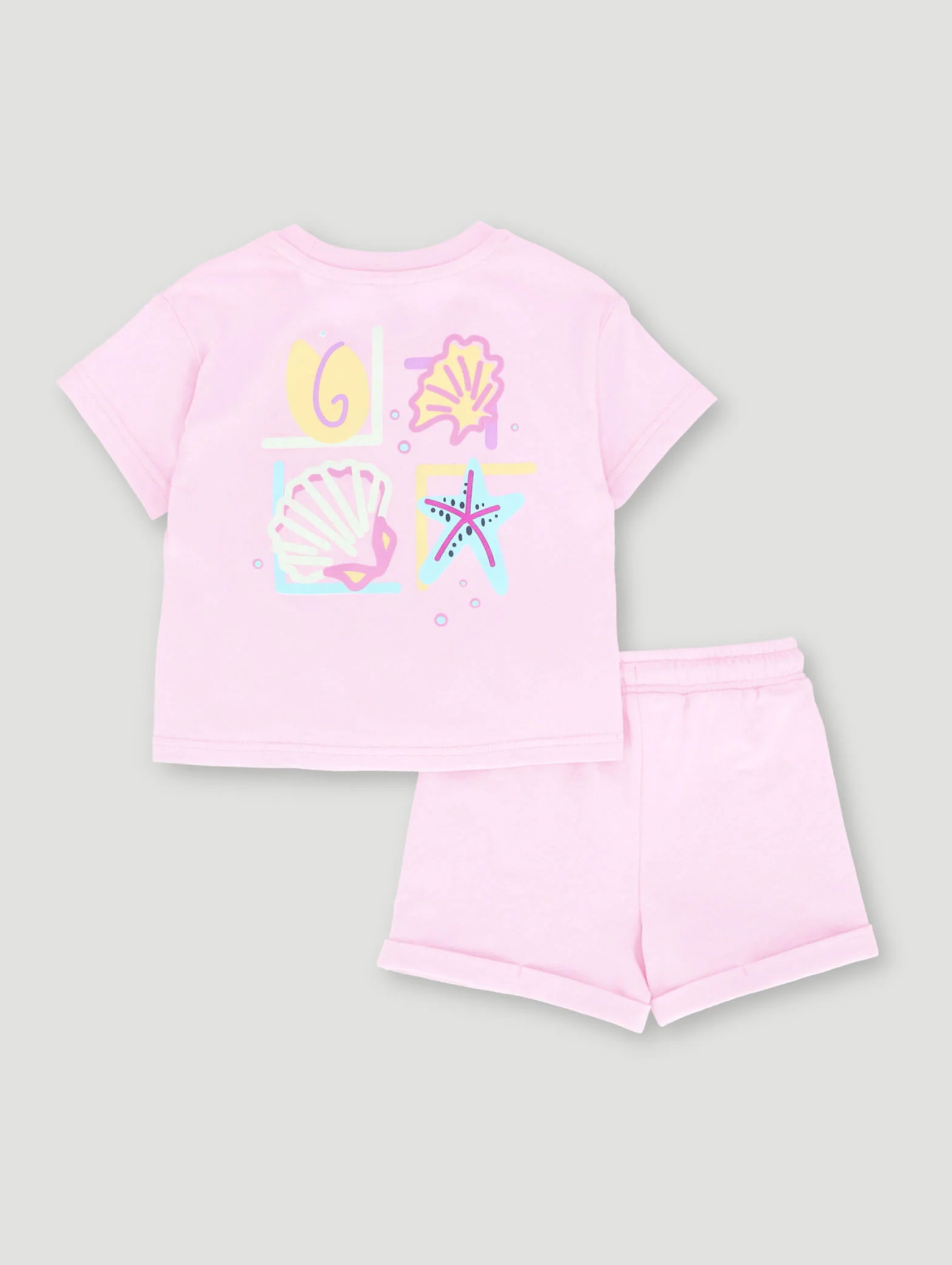Pre-Girls Gaby Boxy Tee & Short Set - Pink - Image 2