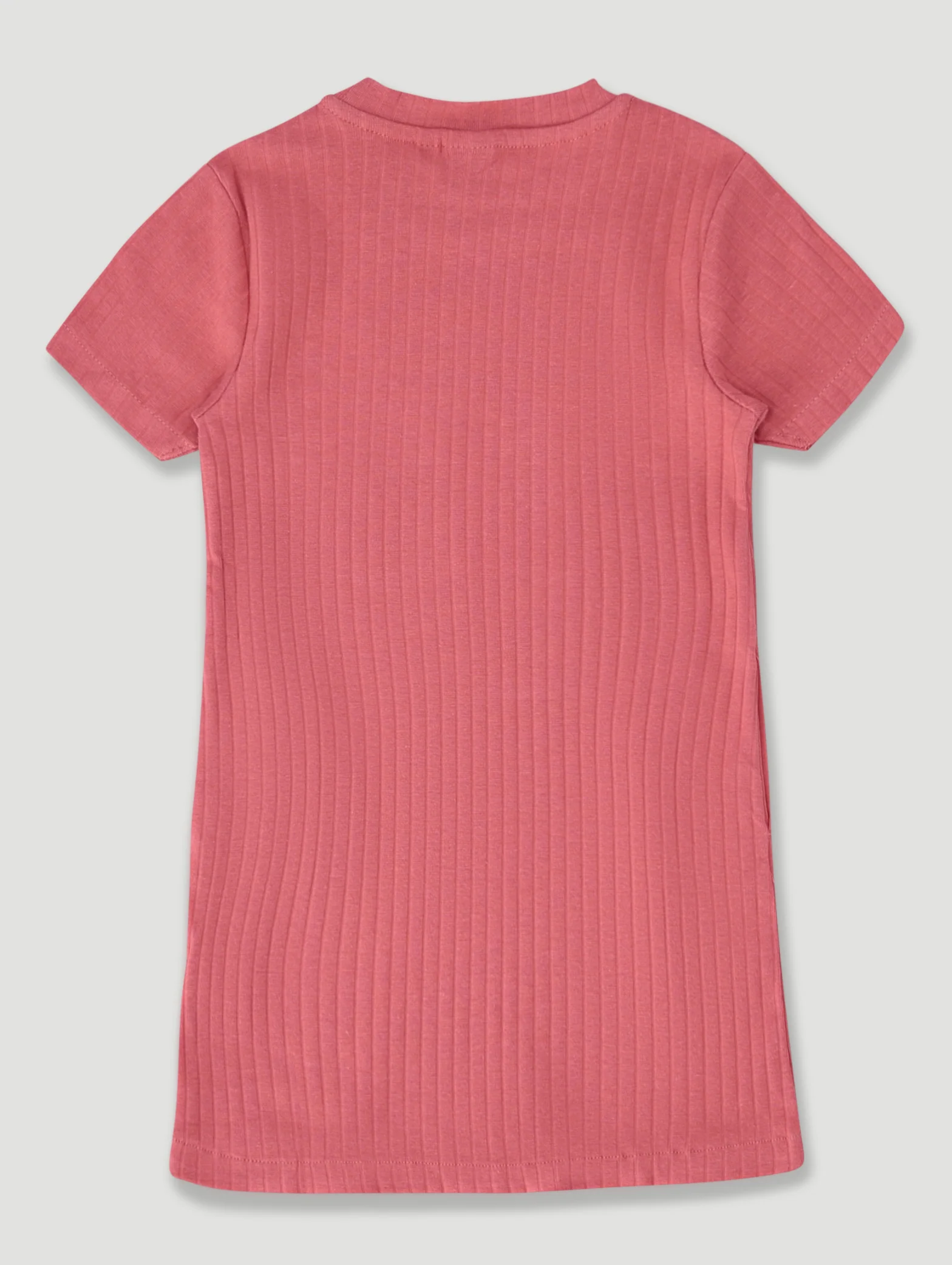 Pre-Girls Gianna Rib Dress - Coral Pink - Image 2