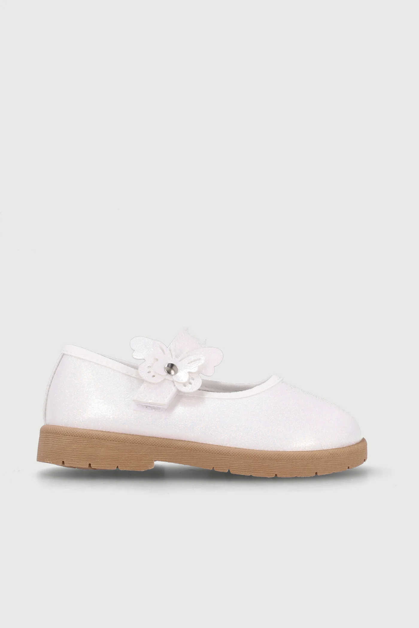 Pre-Girls Glitter Comfort Pump - White - Image 2