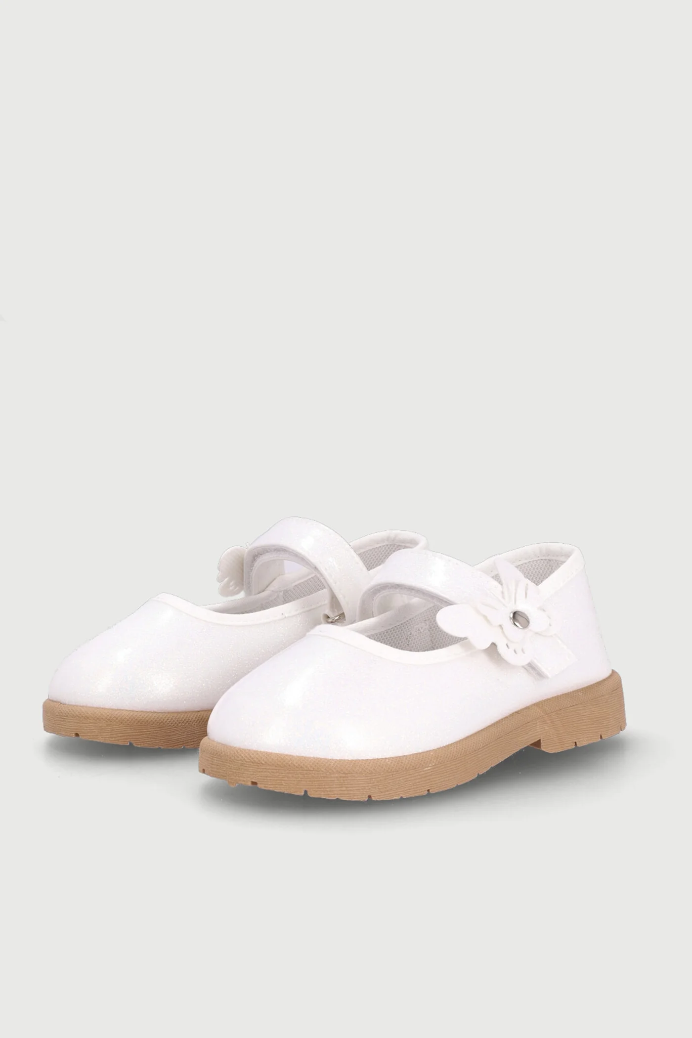 Pre-Girls Glitter Comfort Pump - White - Image 3