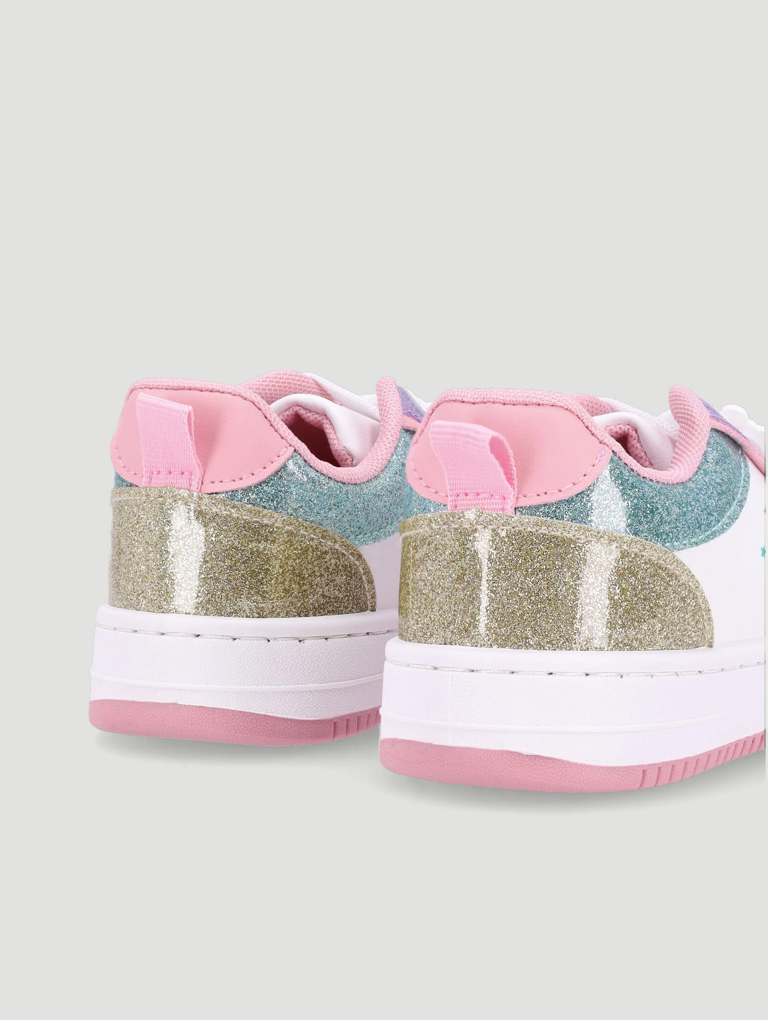 Pre-Girls Glitter Court Sneaker - Multi - Image 2