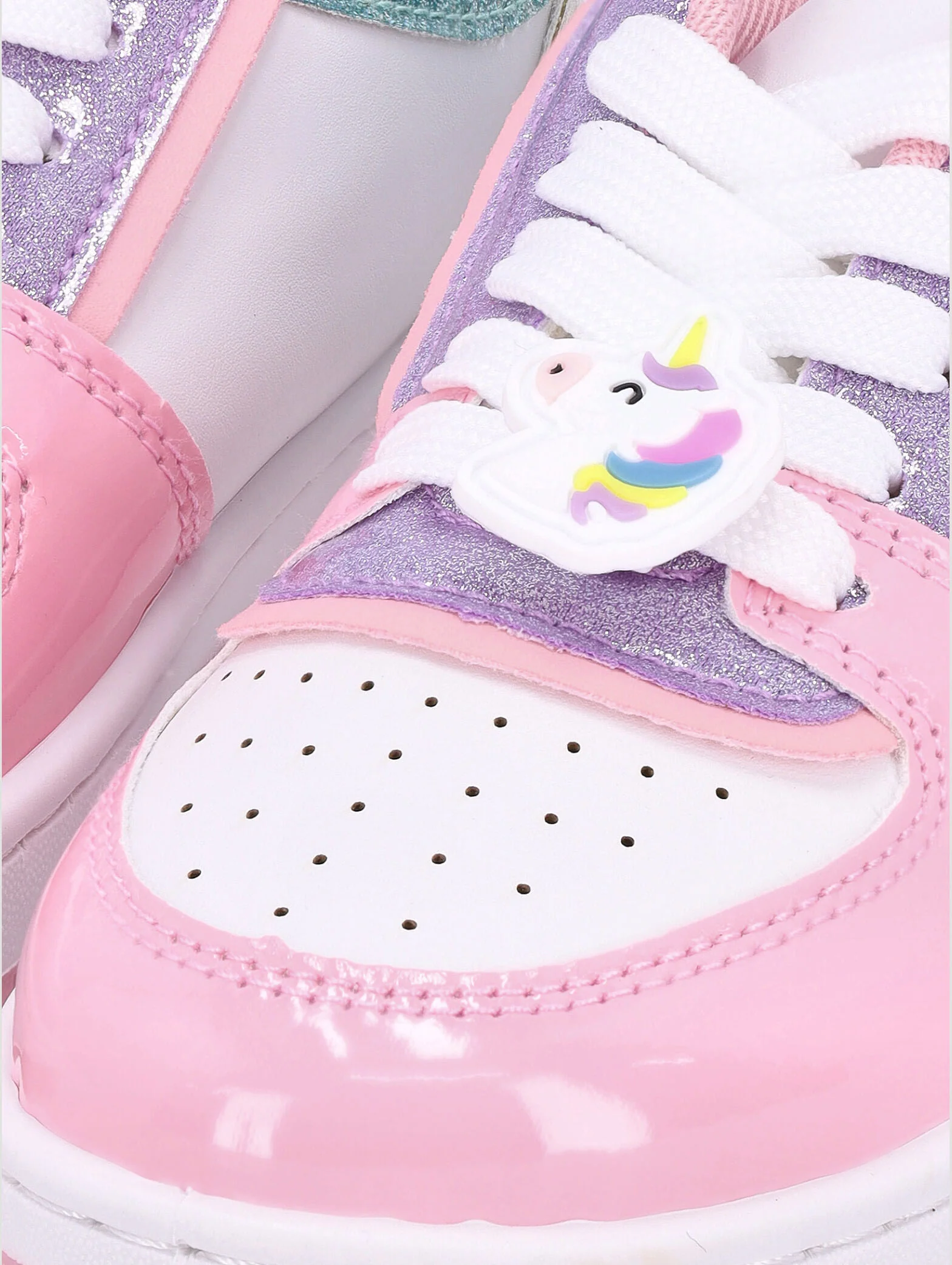 Pre-Girls Glitter Court Sneaker - Multi - Image 4
