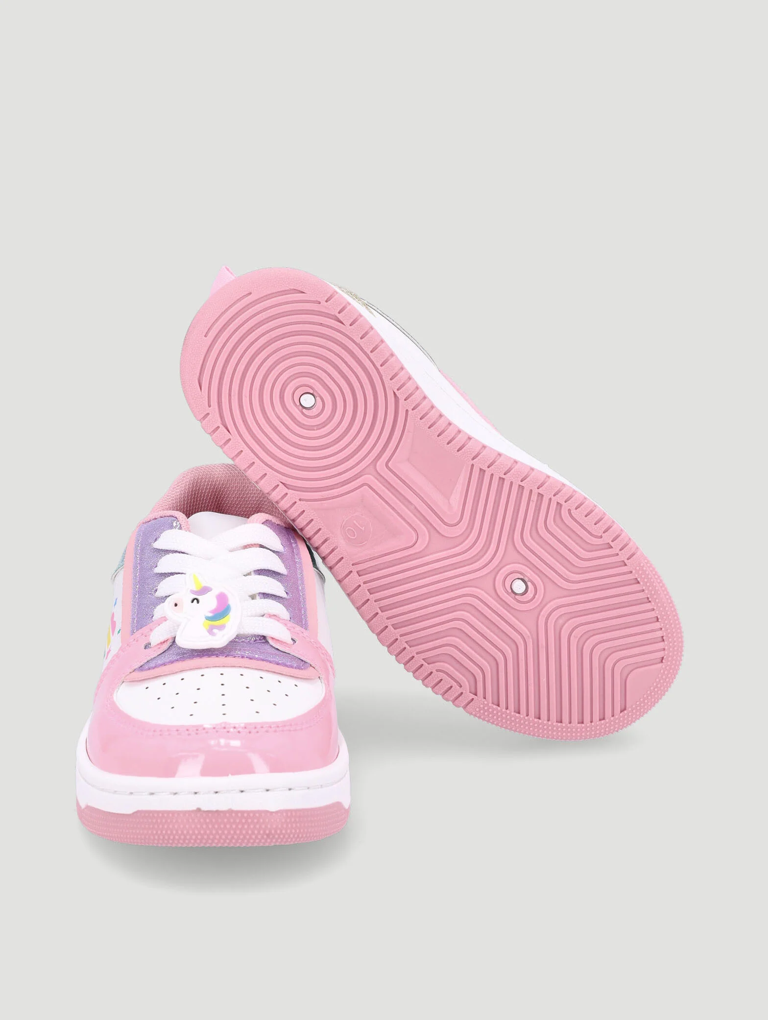 Pre-Girls Glitter Court Sneaker - Multi - Image 5