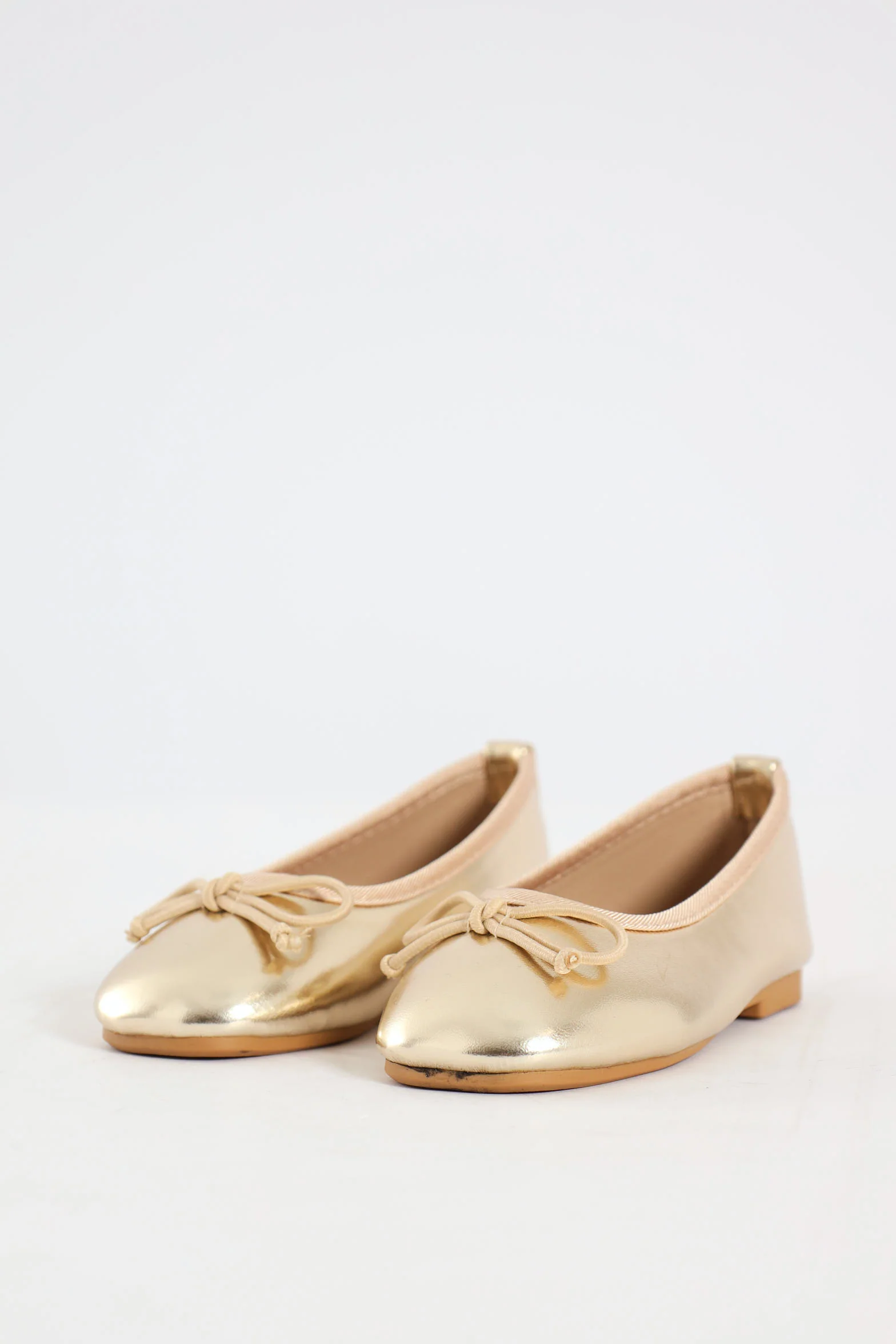 Pre-Girls Gold Square Toe Pump - Gold - Image 3