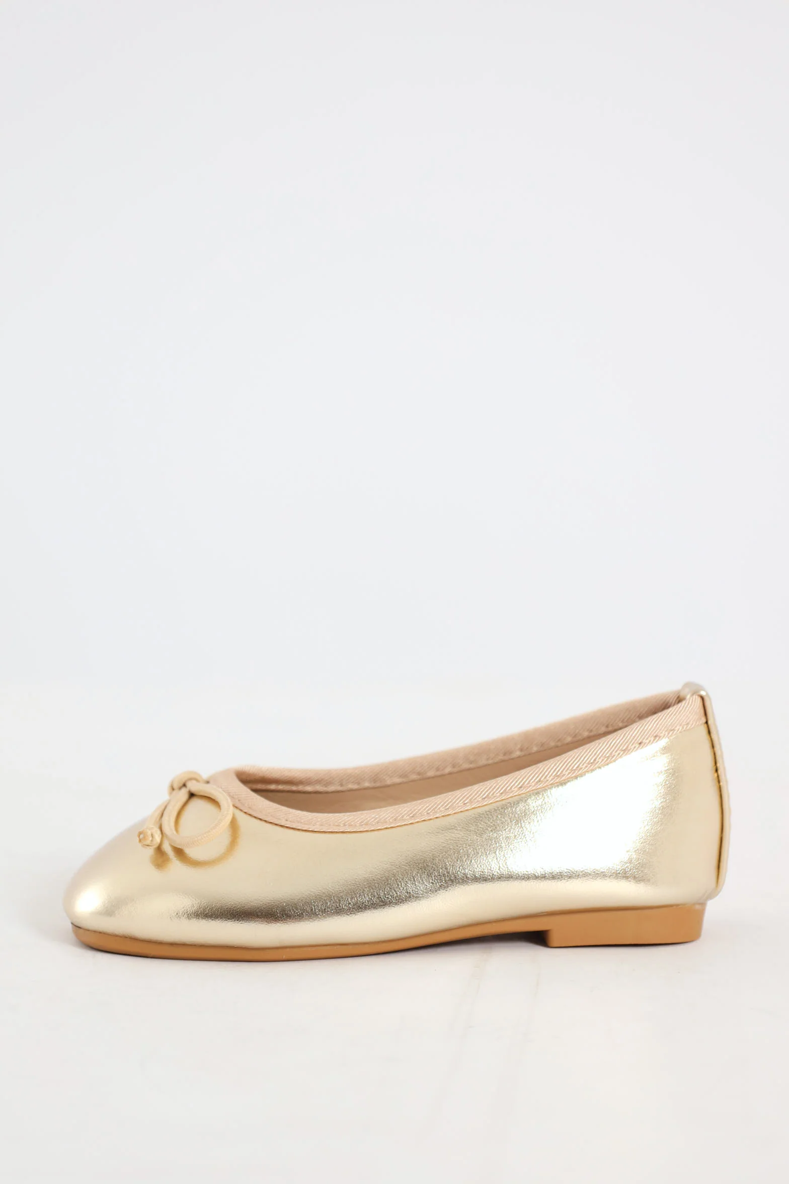 Pre-Girls Gold Square Toe Pump - Gold - Image 4