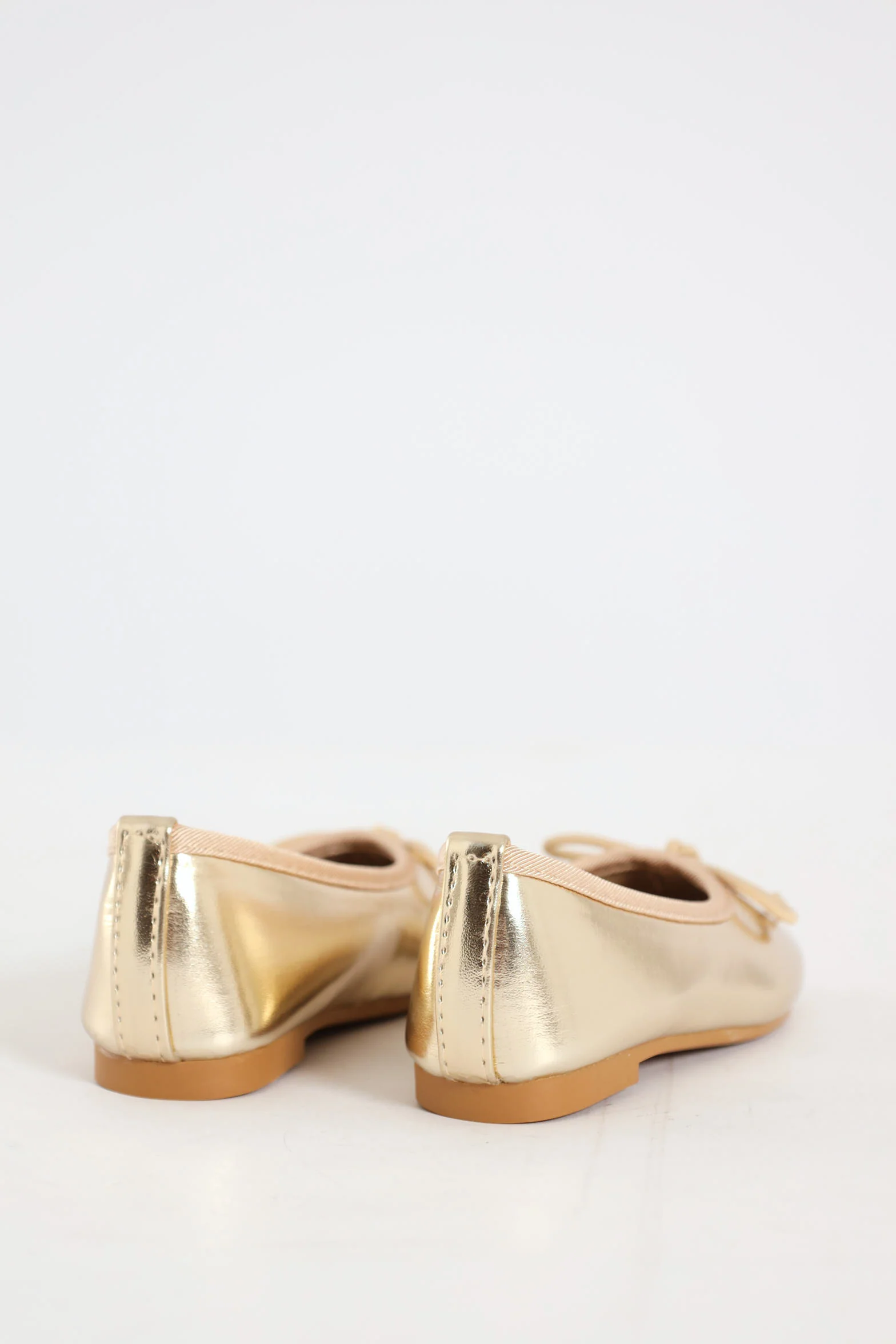 Pre-Girls Gold Square Toe Pump - Gold - Image 5