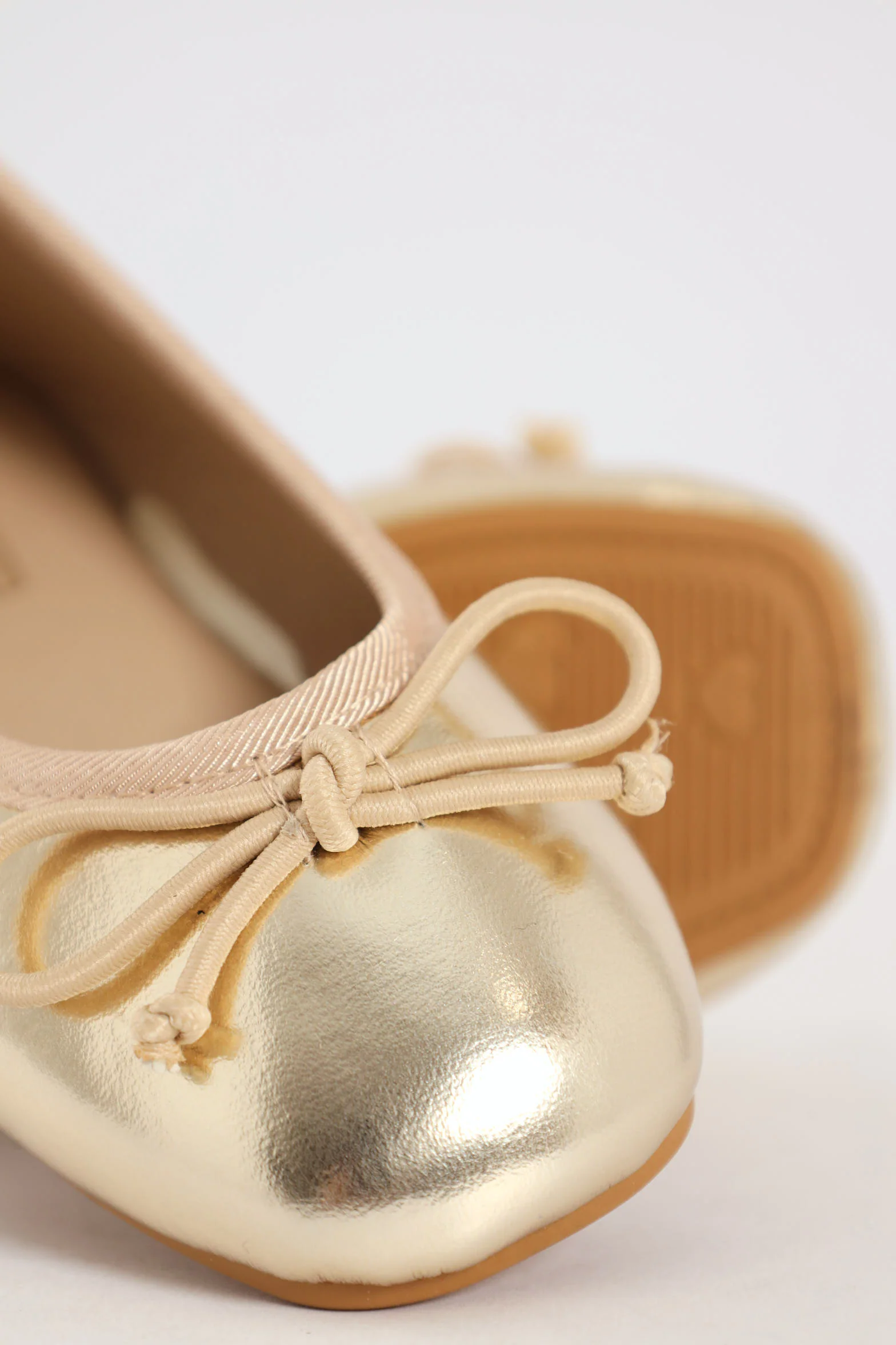 Pre-Girls Gold Square Toe Pump - Gold - Image 6