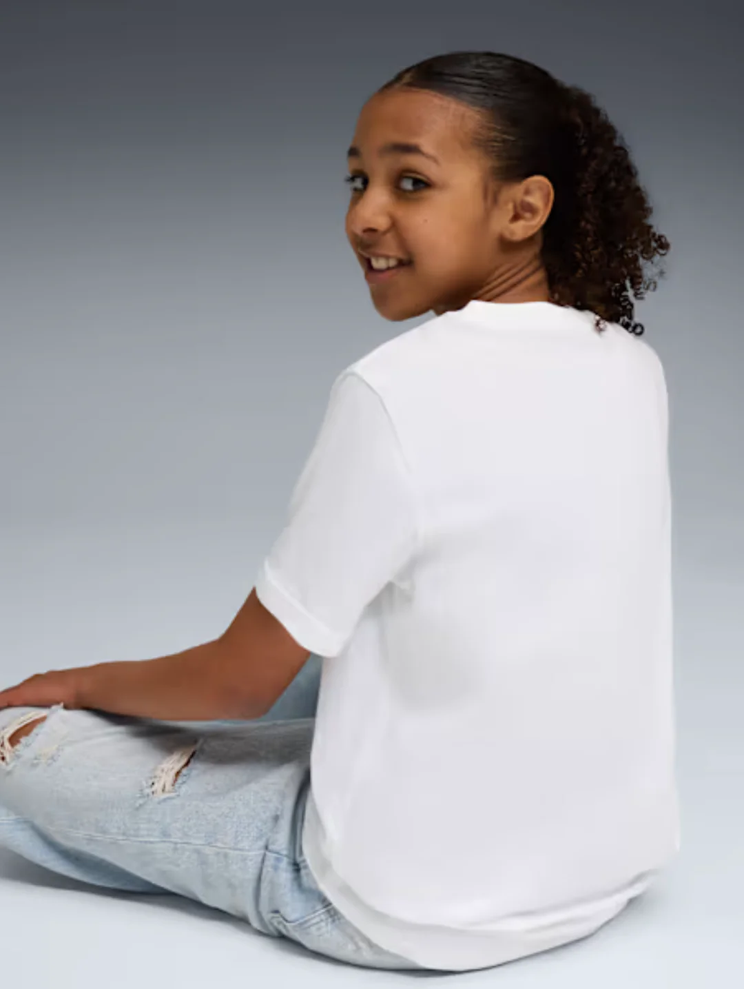 Pre-Girls Graphic Sneaker Tee - White - Image 2