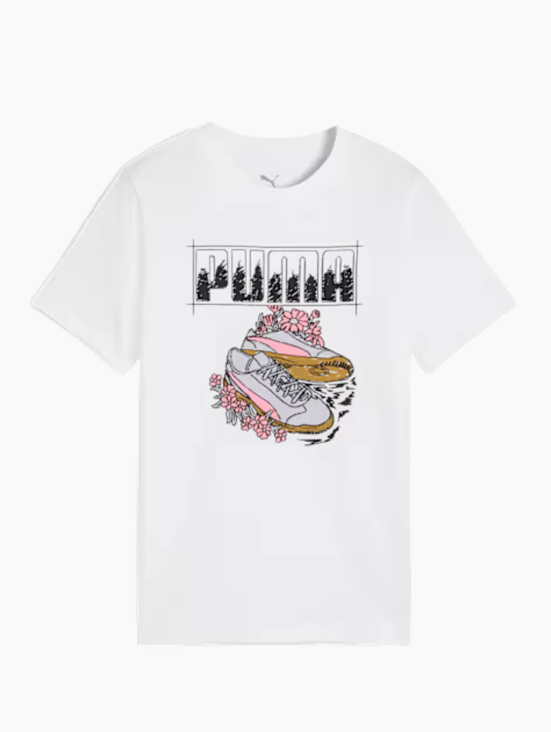 Pre-Girls Graphic Sneaker Tee - White - Image 3