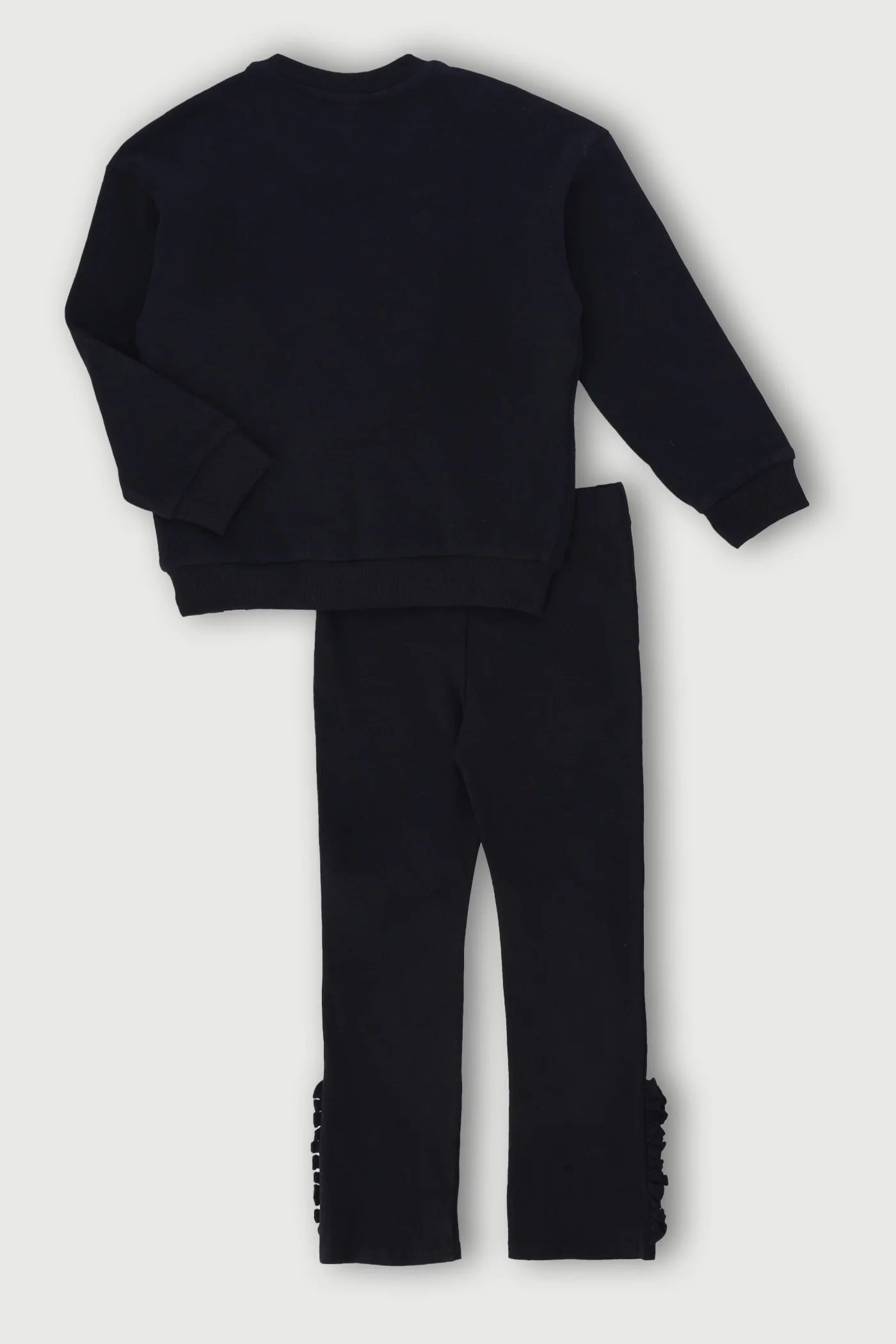 Pre-Girls Heart Fleece Legging Set - Black - Image 2