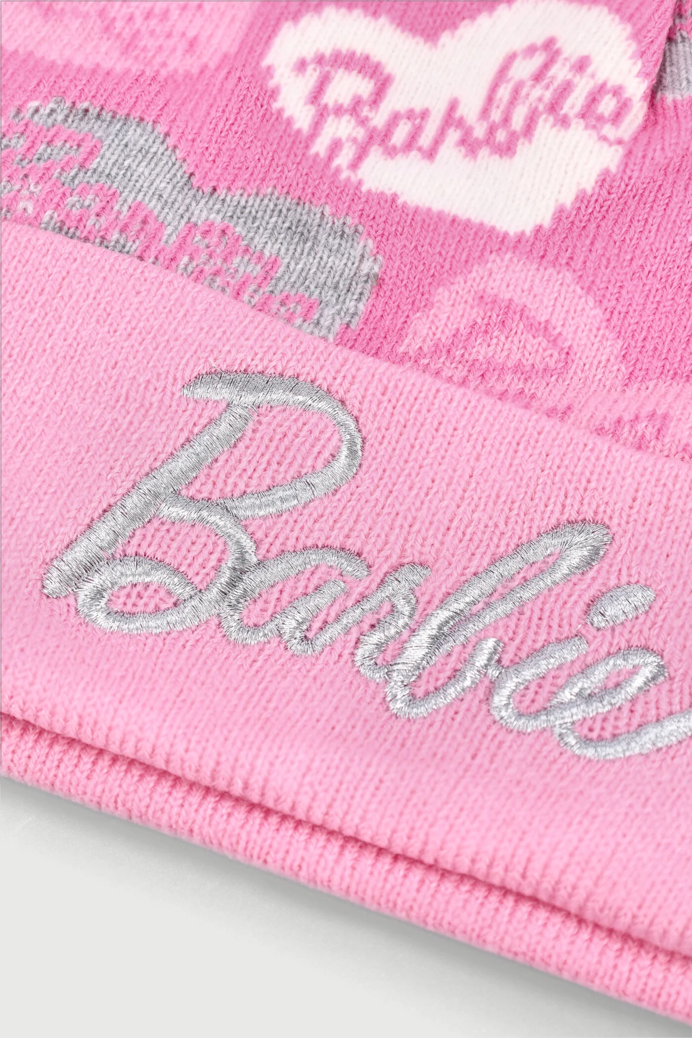 Pre-Girls Heart Print Beanie - Pink - Image 2