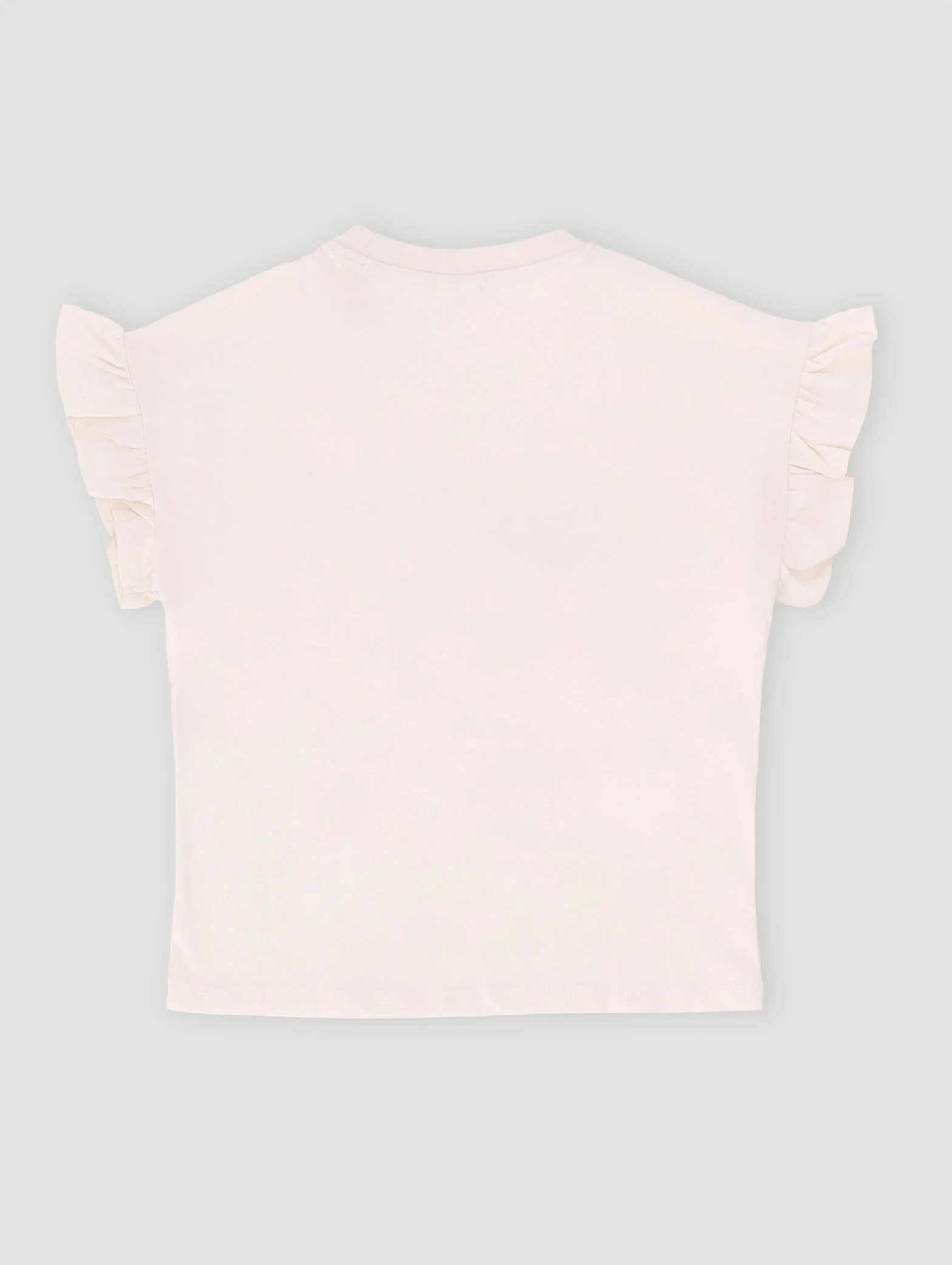 Pre-Girls Heart Sequin Tee - Cream - Image 3