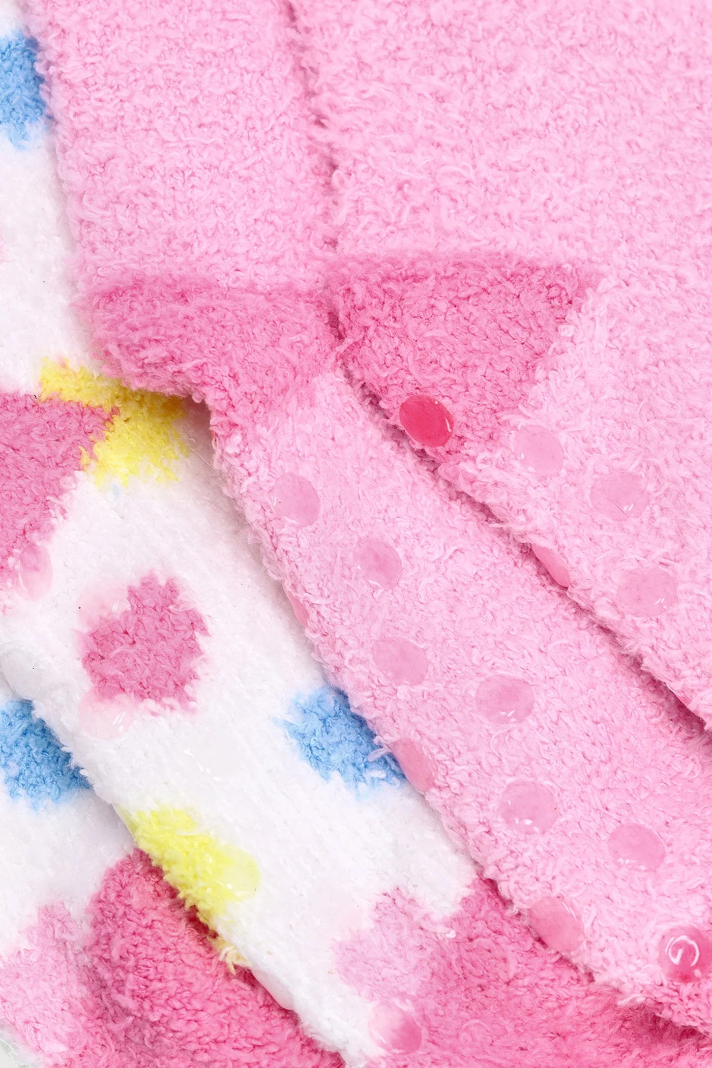 Pre-Girls Hearts Stripes 3D Fluffy Socks - Pink - Image 3