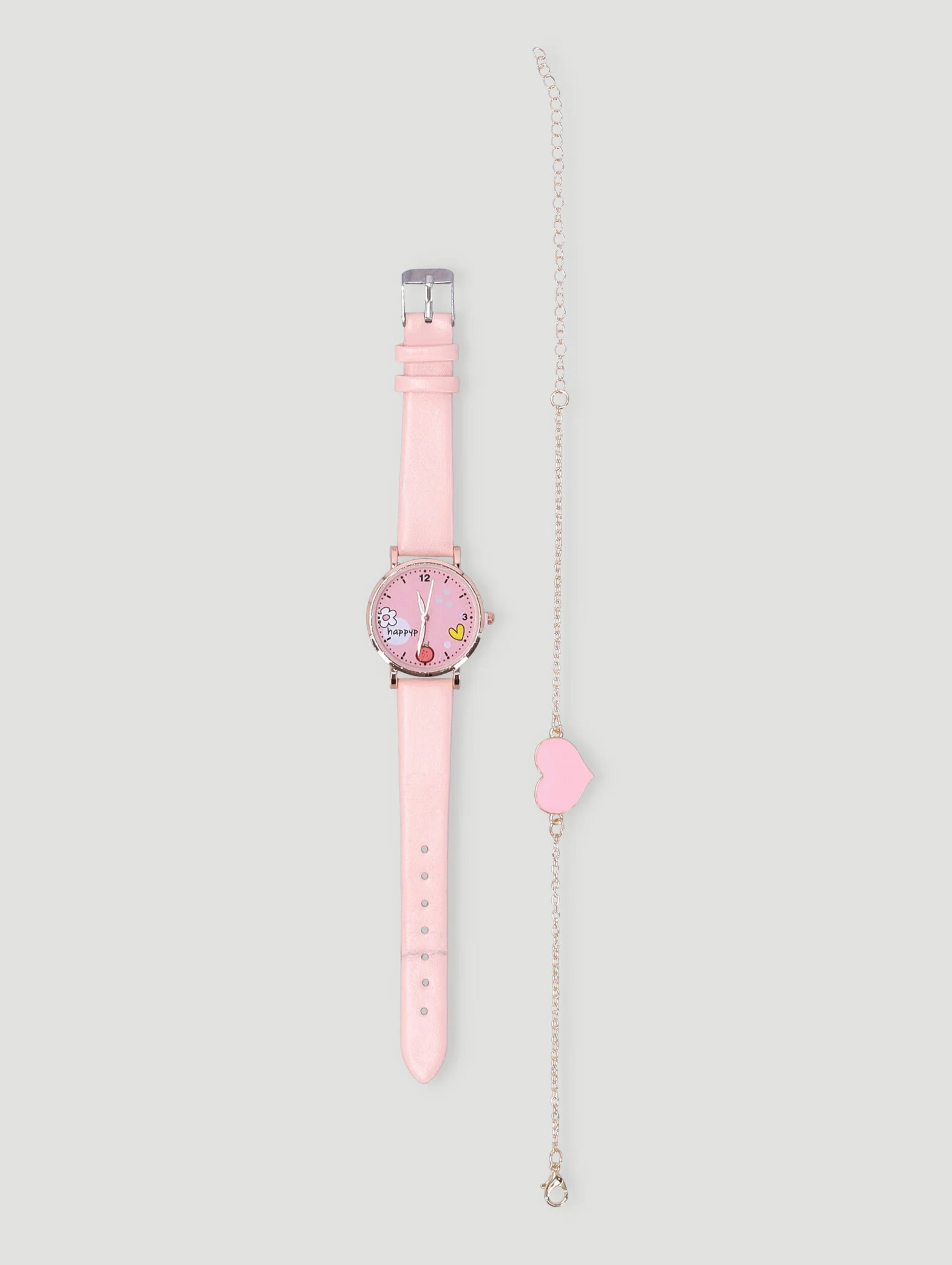 Pre-Girls Hearts Watch & Bracelett Set - Pink - Image 2