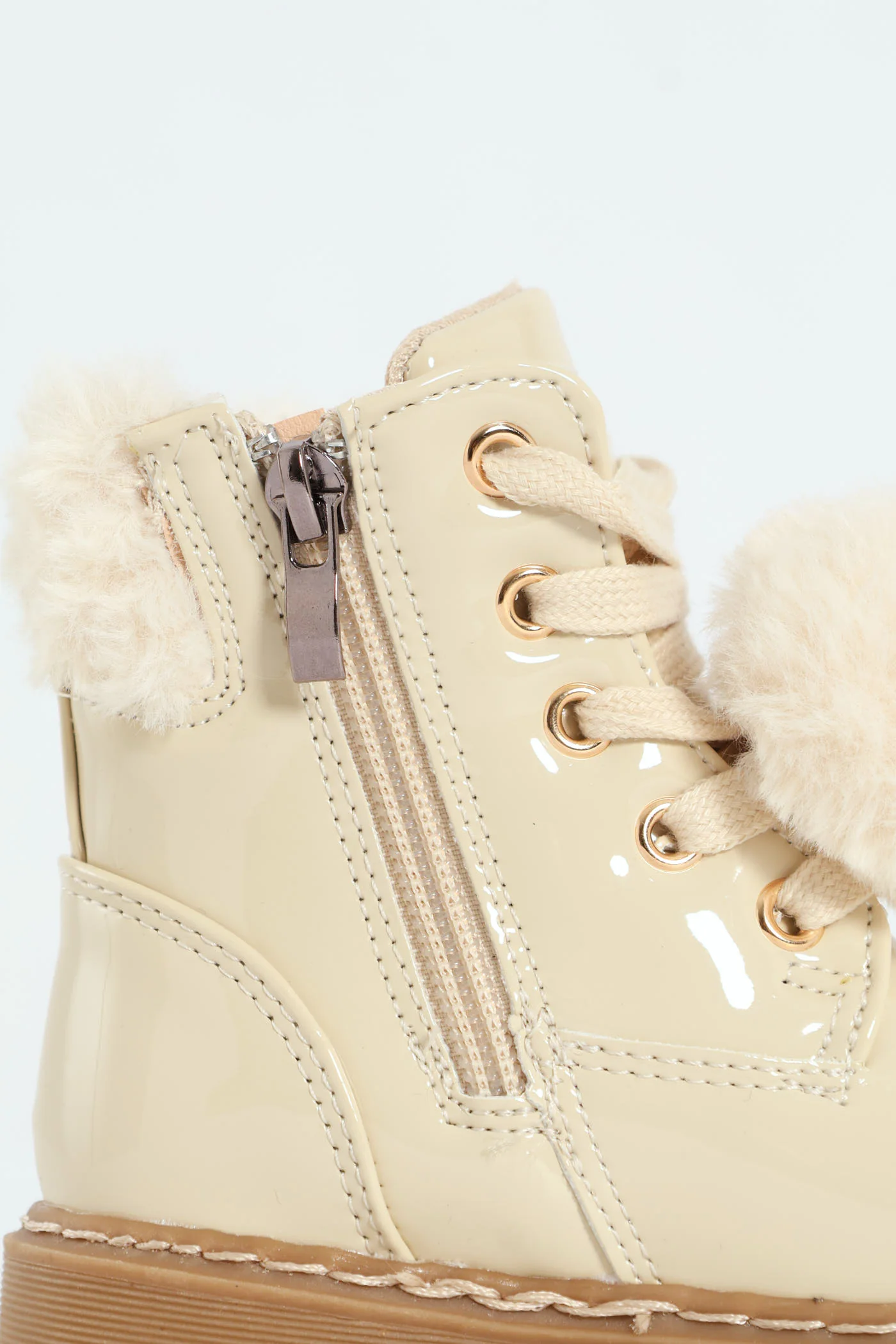 Pre-Girls Hiker Boot - Cream - Image 5