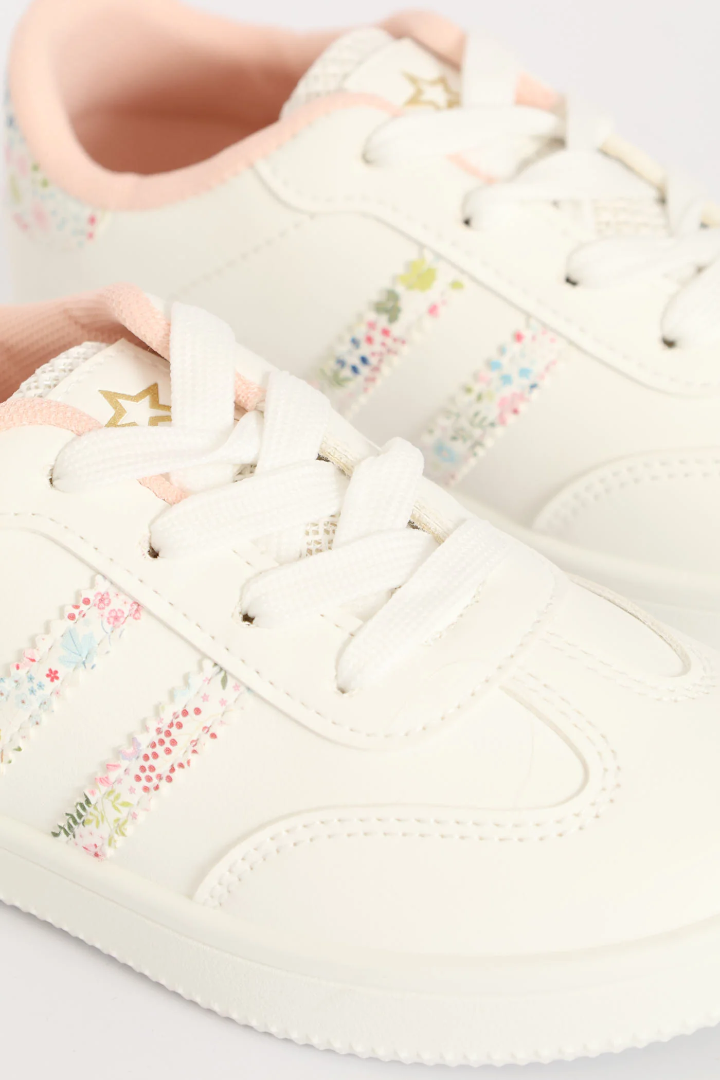 Pre-Girls Isla Fashion Sneaker - White/Pink - Image 2