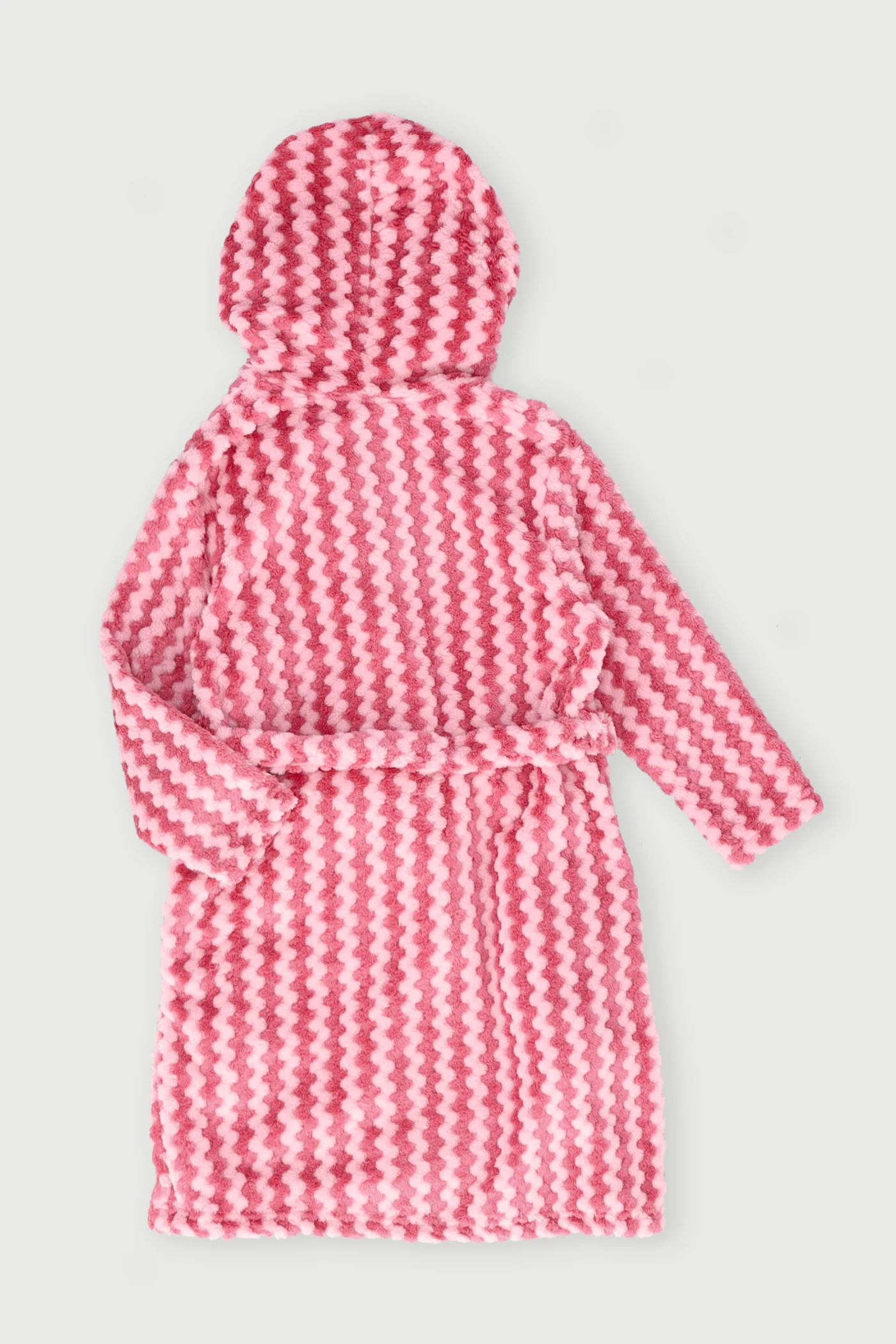 Pre-Girls Jaquard Chevron Stripe Fleece Gown - Pink - Image 2