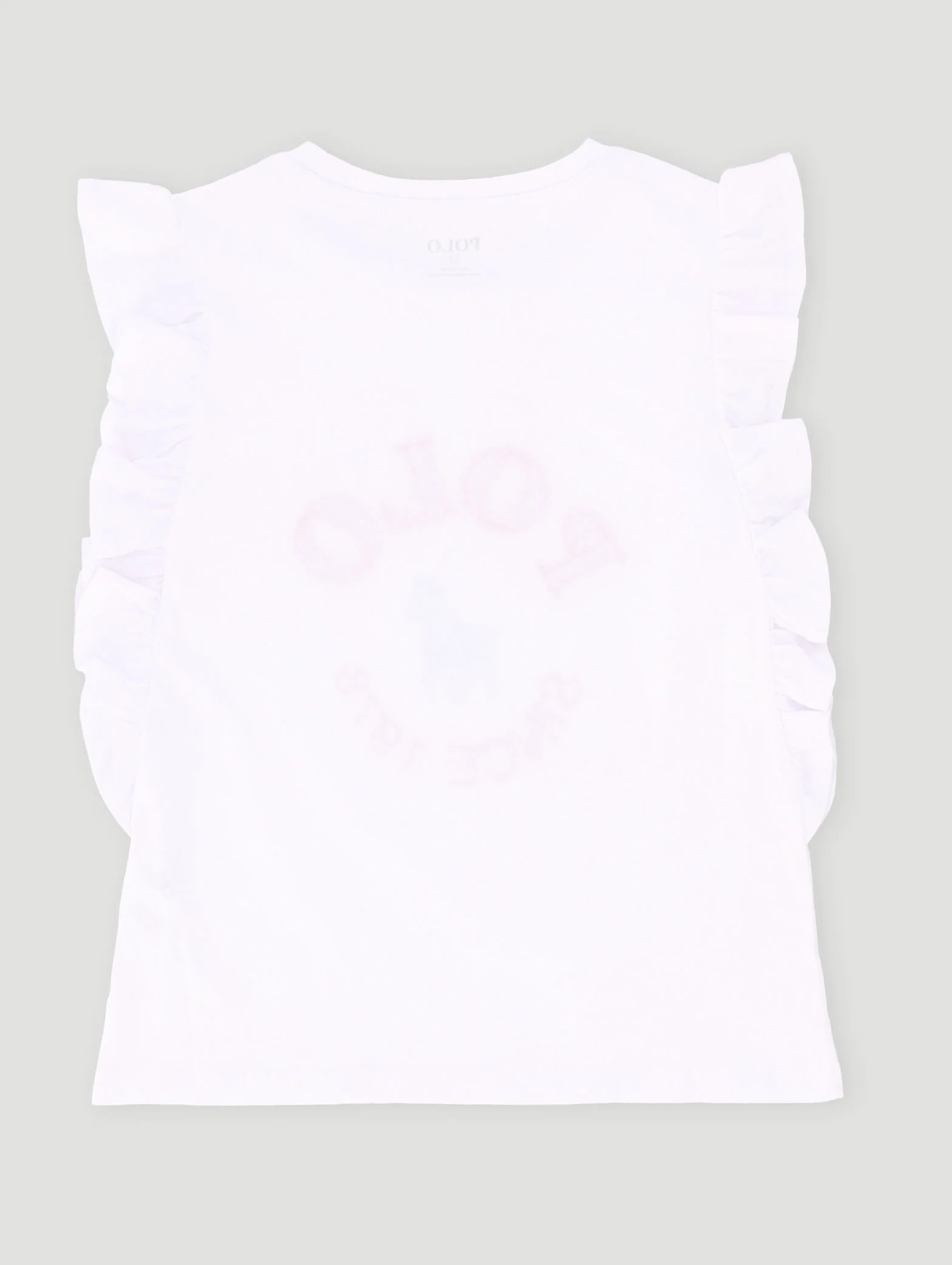 Pre-Girls Jessica Frill Sleeve Tee - White - Image 2
