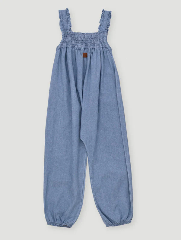 Pre-Girls Keedo Girls Embroidered Jumpsuit- Denim - Image 2