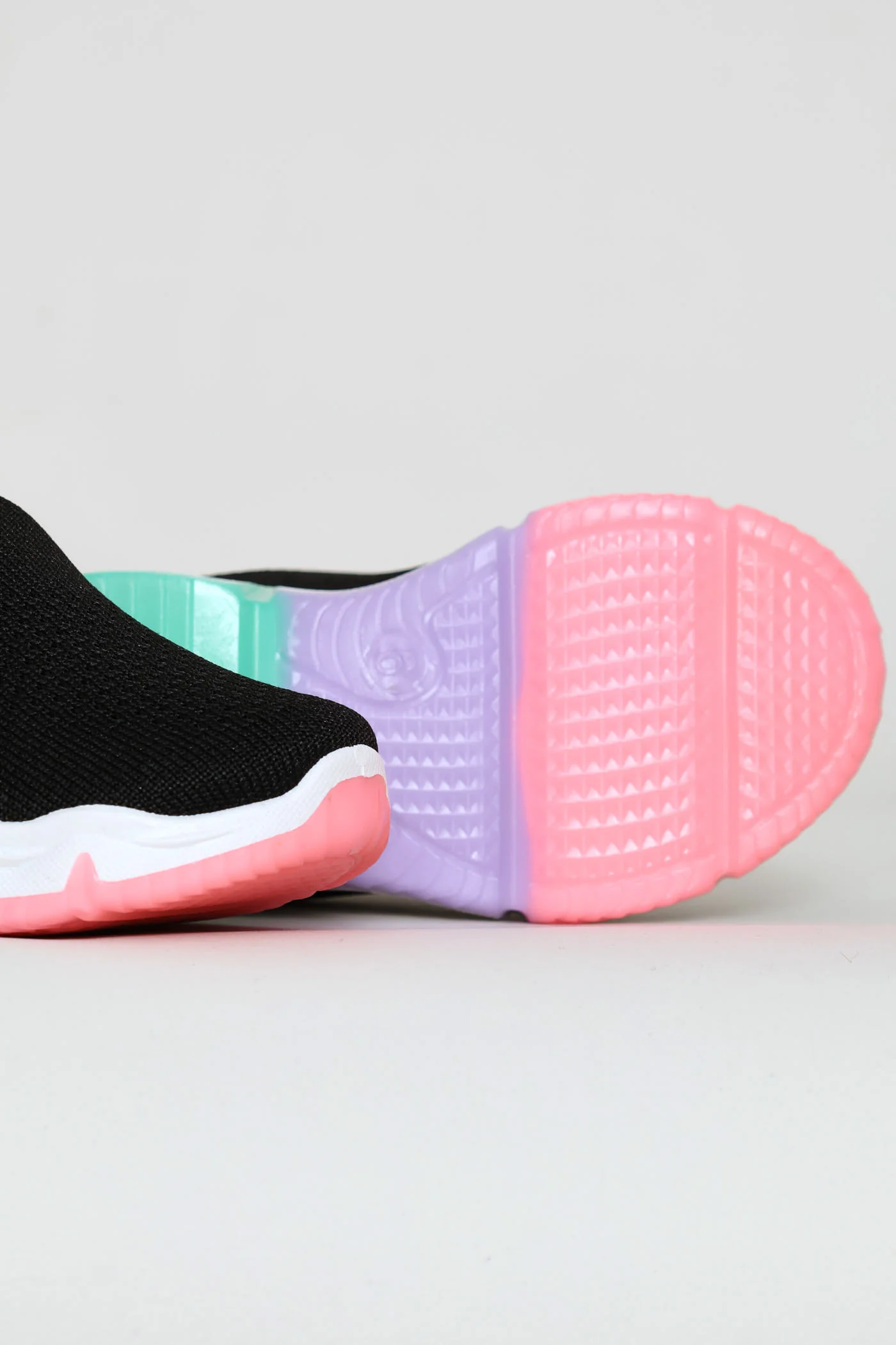 Pre-Girls Knit Slip On Trainer - Black - Image 4