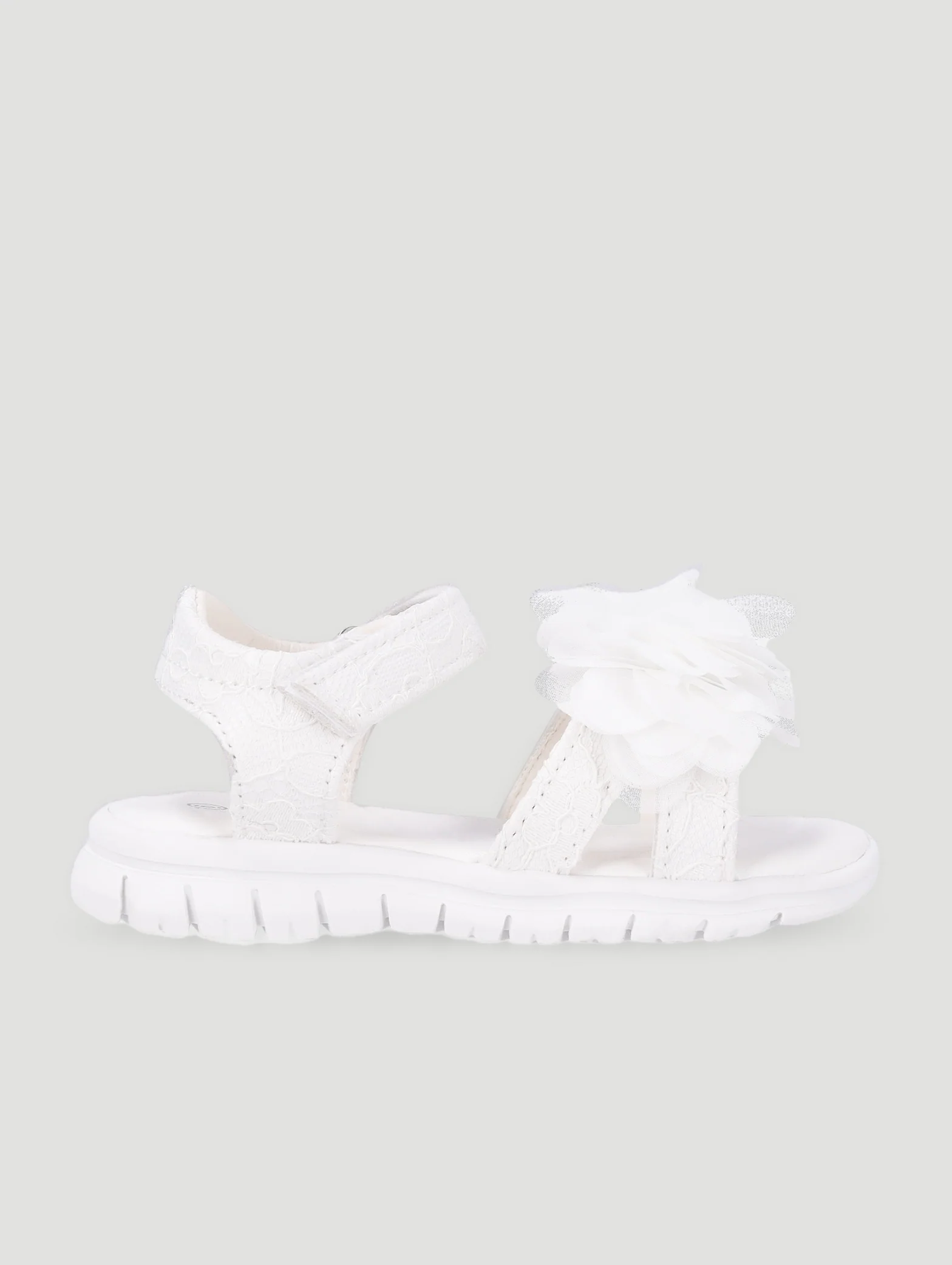 Pre-Girls Lace Comfort Sandal - White - Image 3