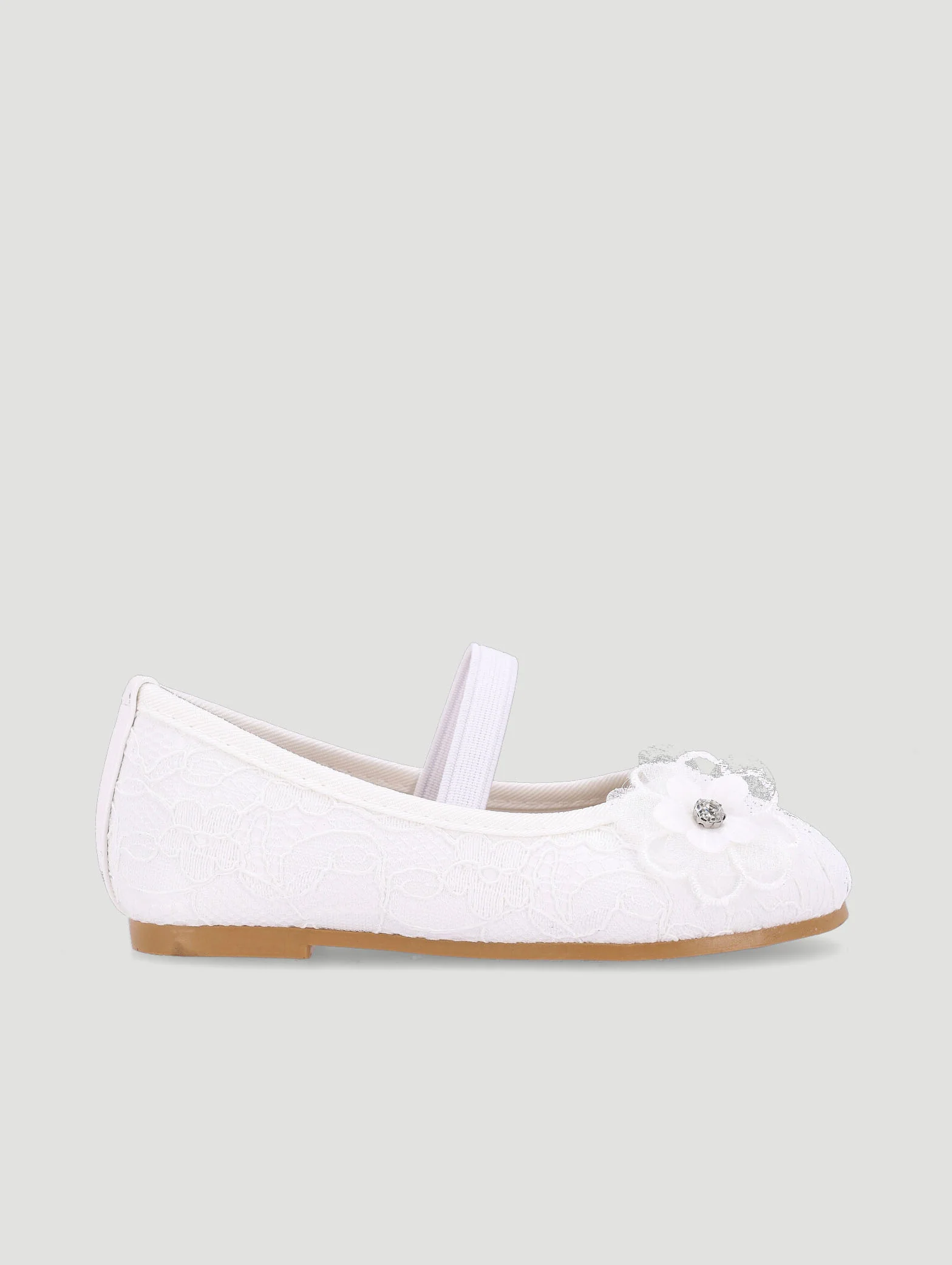 Pre-Girls Lace Occasion Pump - White - Image 3