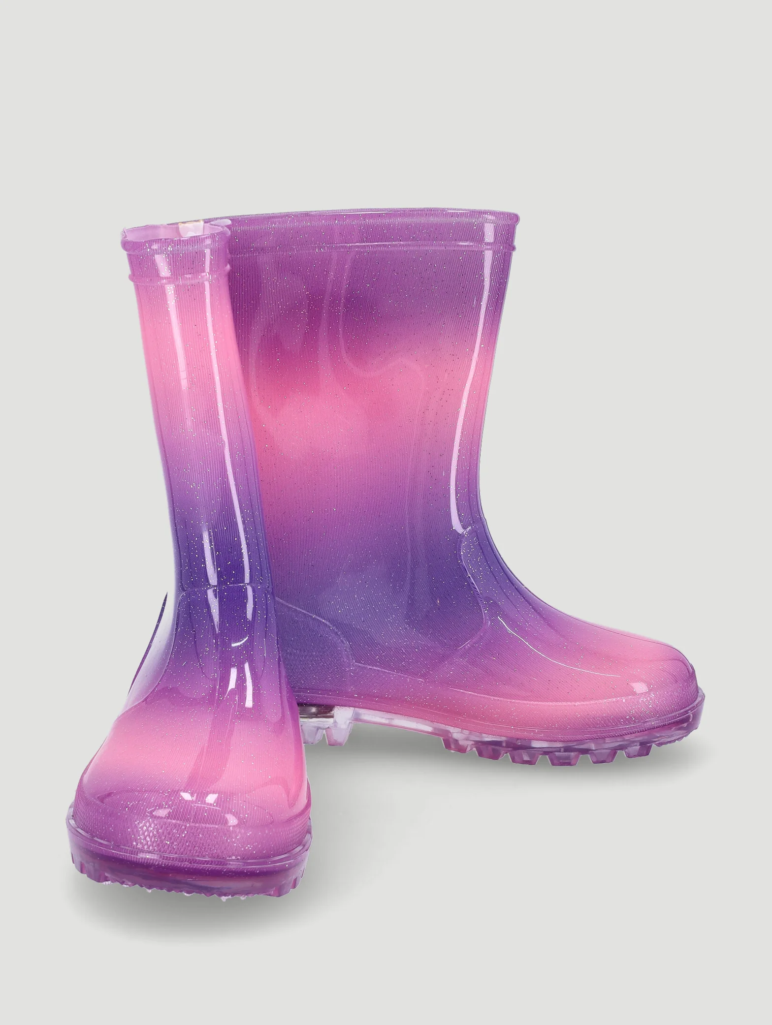 Pre-Girls Light-Up Wellington Boots - Lilac - Image 3