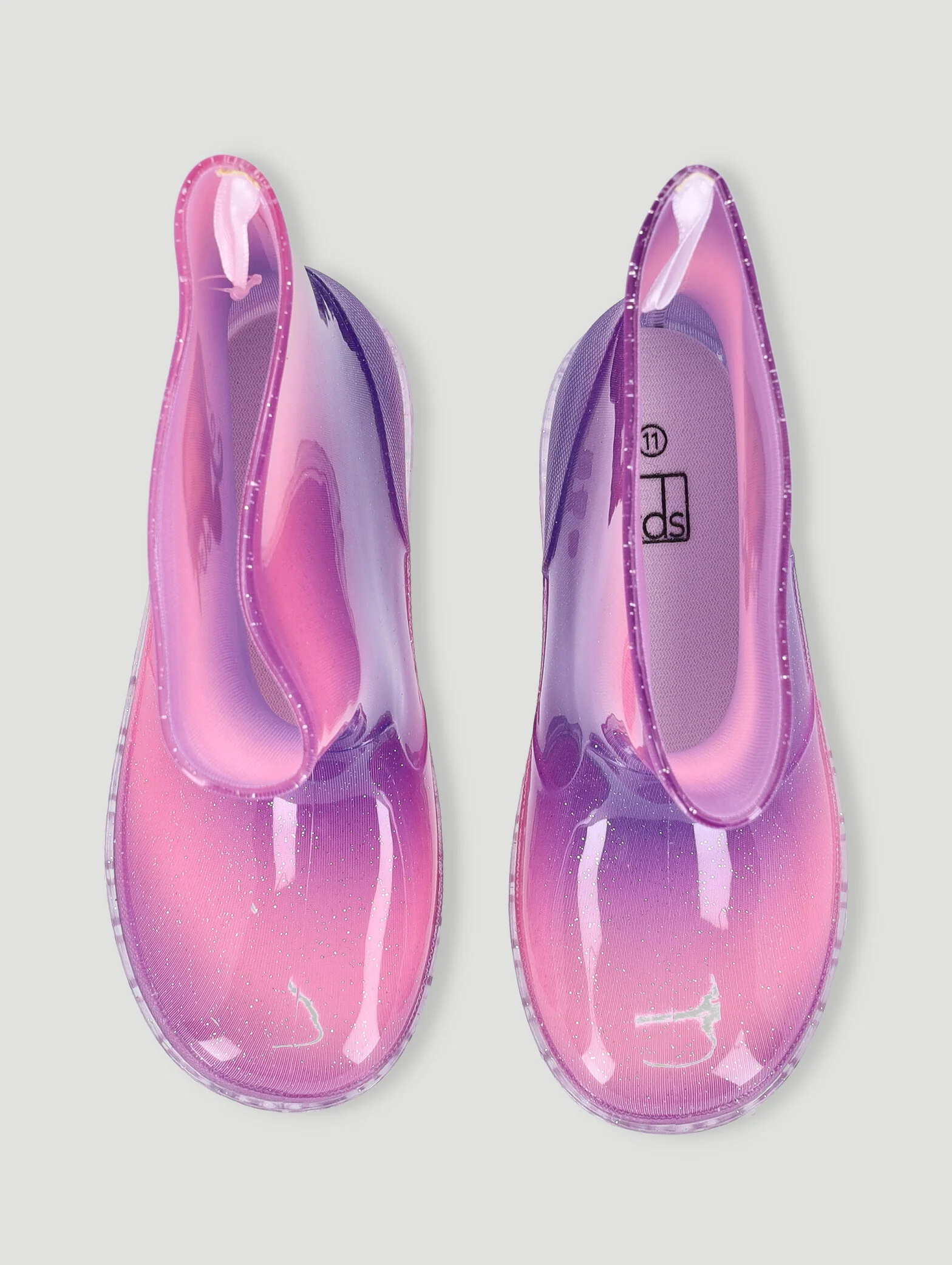 Pre-Girls Light-Up Wellington Boots - Lilac - Image 4