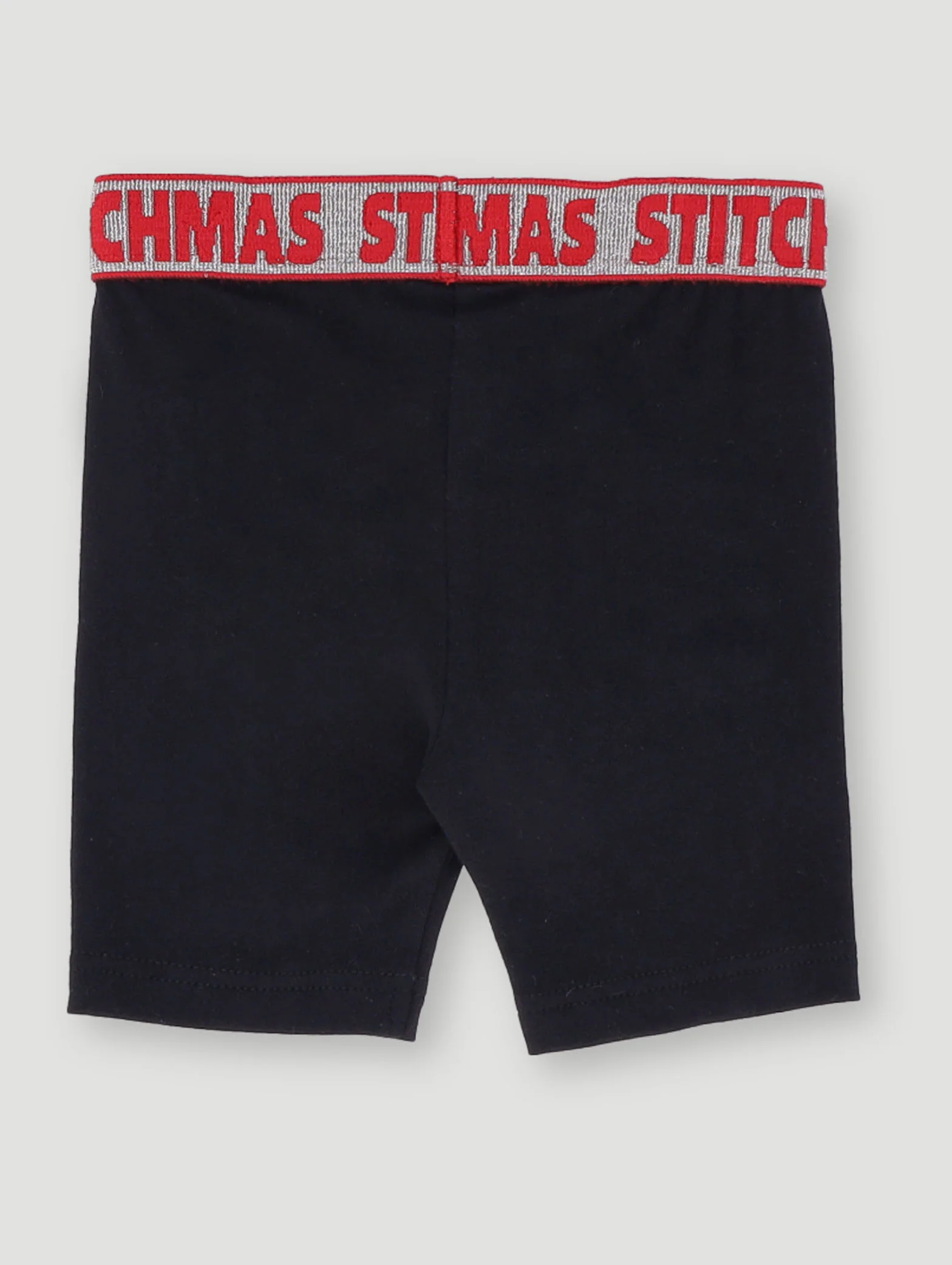 Pre-Girls Lilo & Stitch Christmas Cycle Short - Black - Image 2