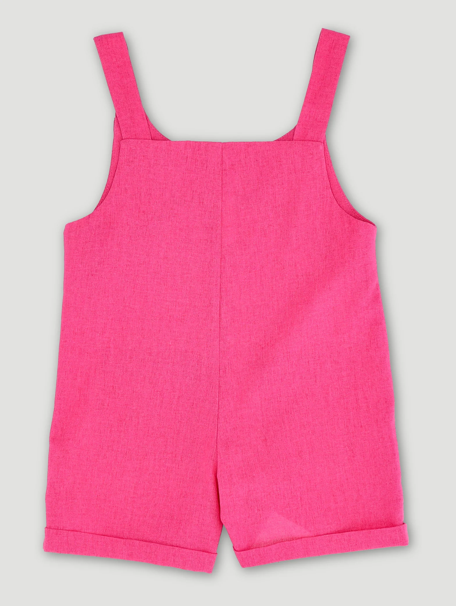 Pre-Girls Linen Jumpsuit - Cerise - Image 2