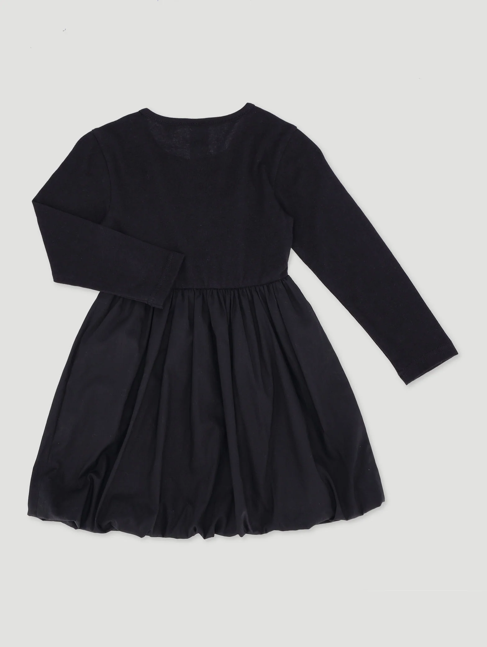 Pre-Girls Long Sleeve Bubble Dress - Black - Image 2