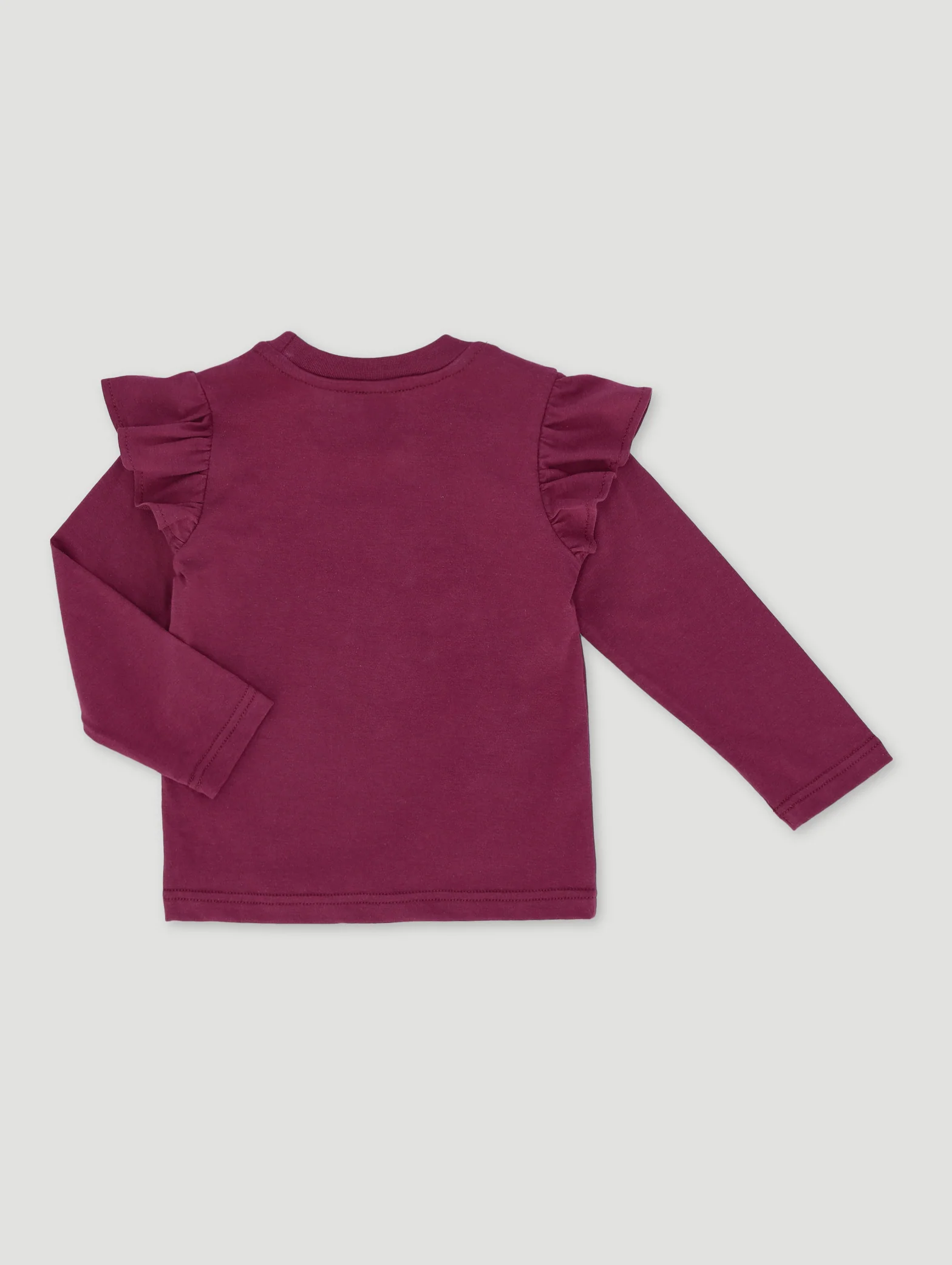 Pre-Girls Long Sleeve Tee - Burgundy - Image 2
