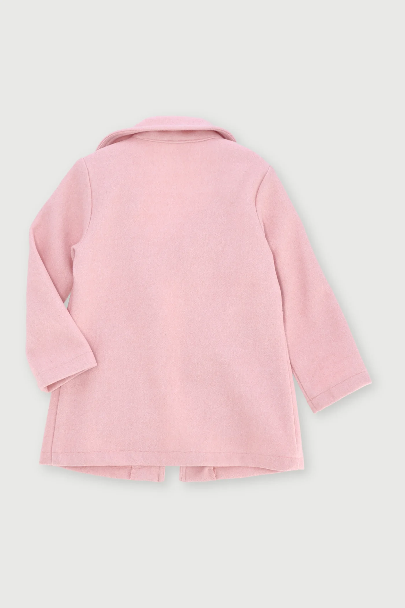 Pre-Girls Melton Bow Coat - Pink - Image 2